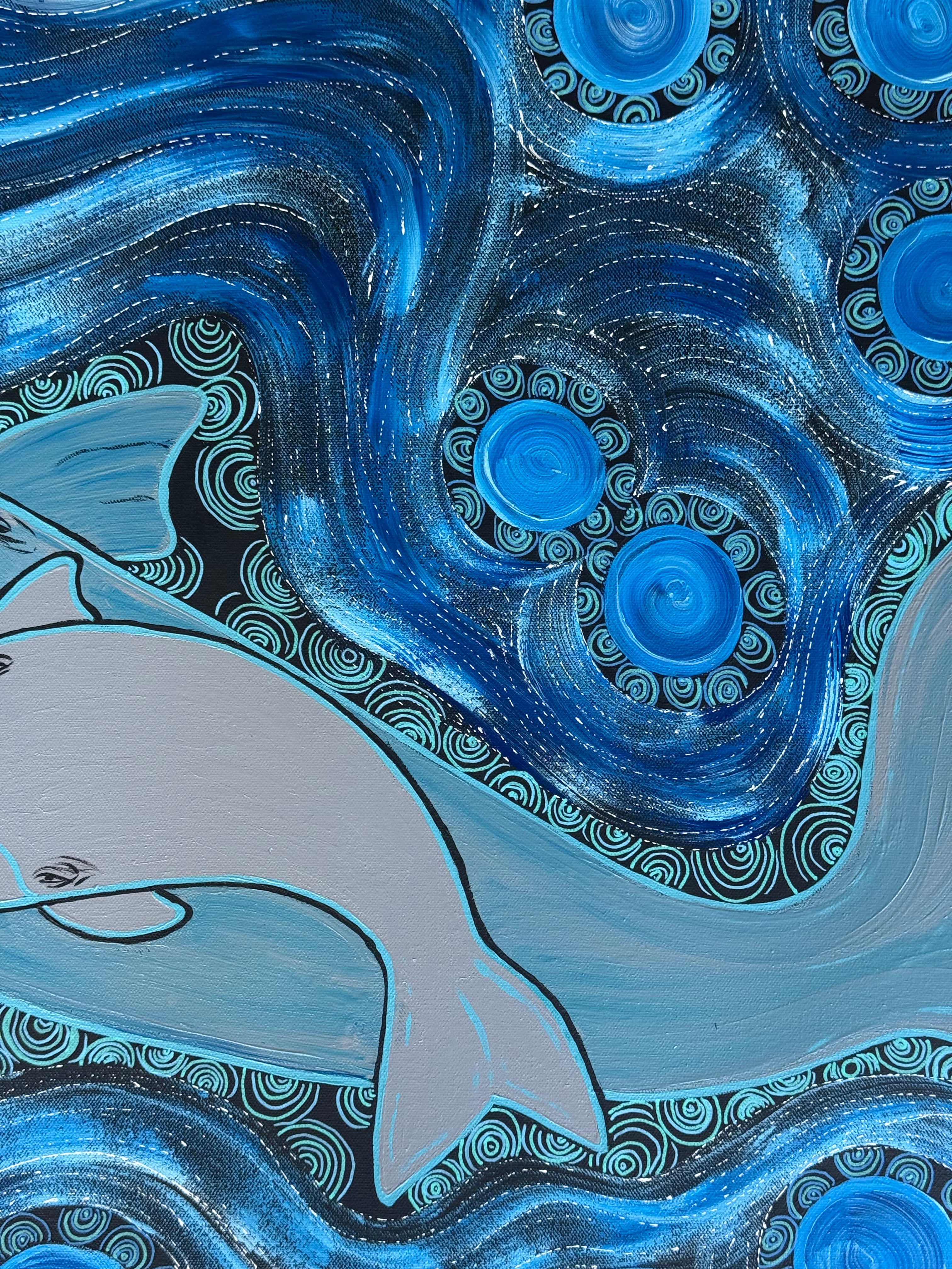 Deidre Burgoyne Rosier - Whale Dreaming .89-7 *pre-stretched*