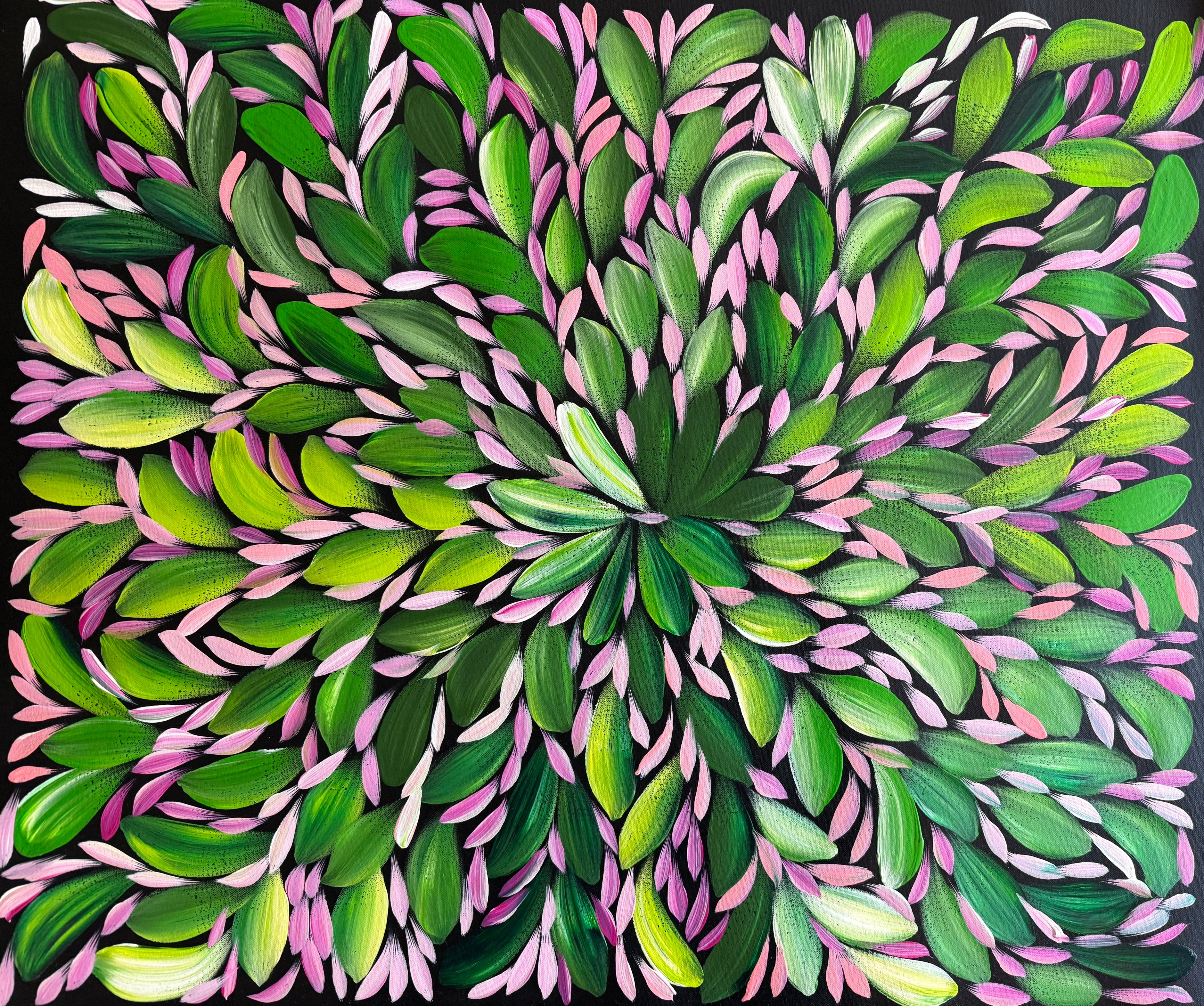 Louise Numina Napananka - Bush Medicine Leaves, Healing Leaves - 65x78cm .22-31