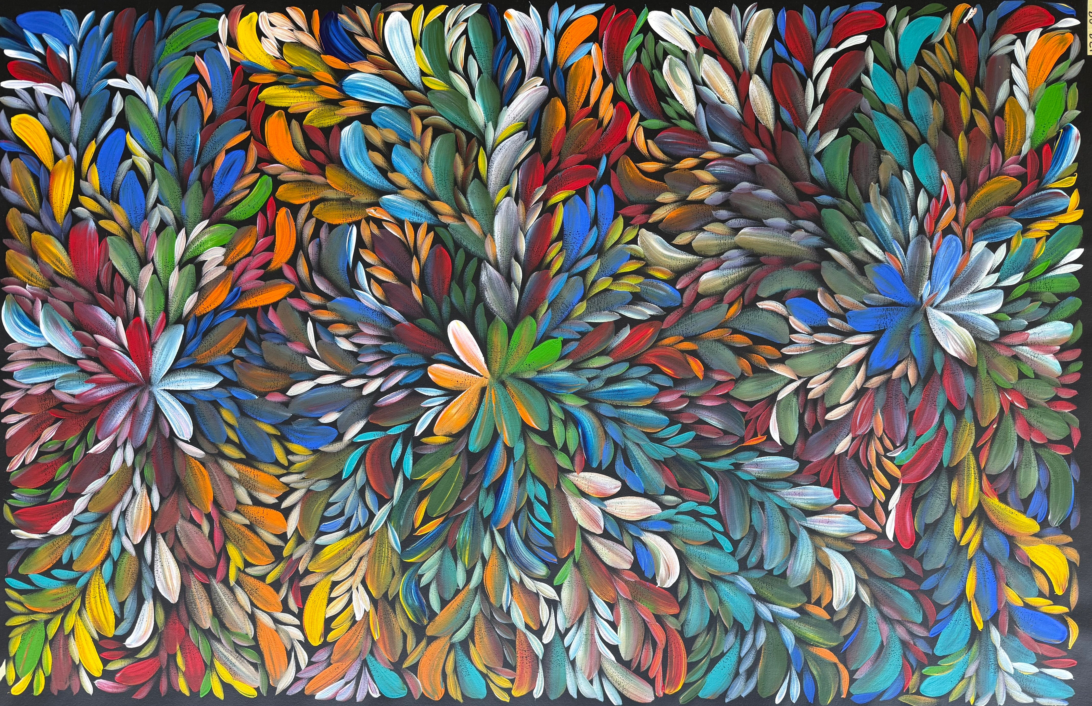 Louise Numina Napananka - Bush Medicine Leaves, Healing Leaves - 139x89cm .22-36