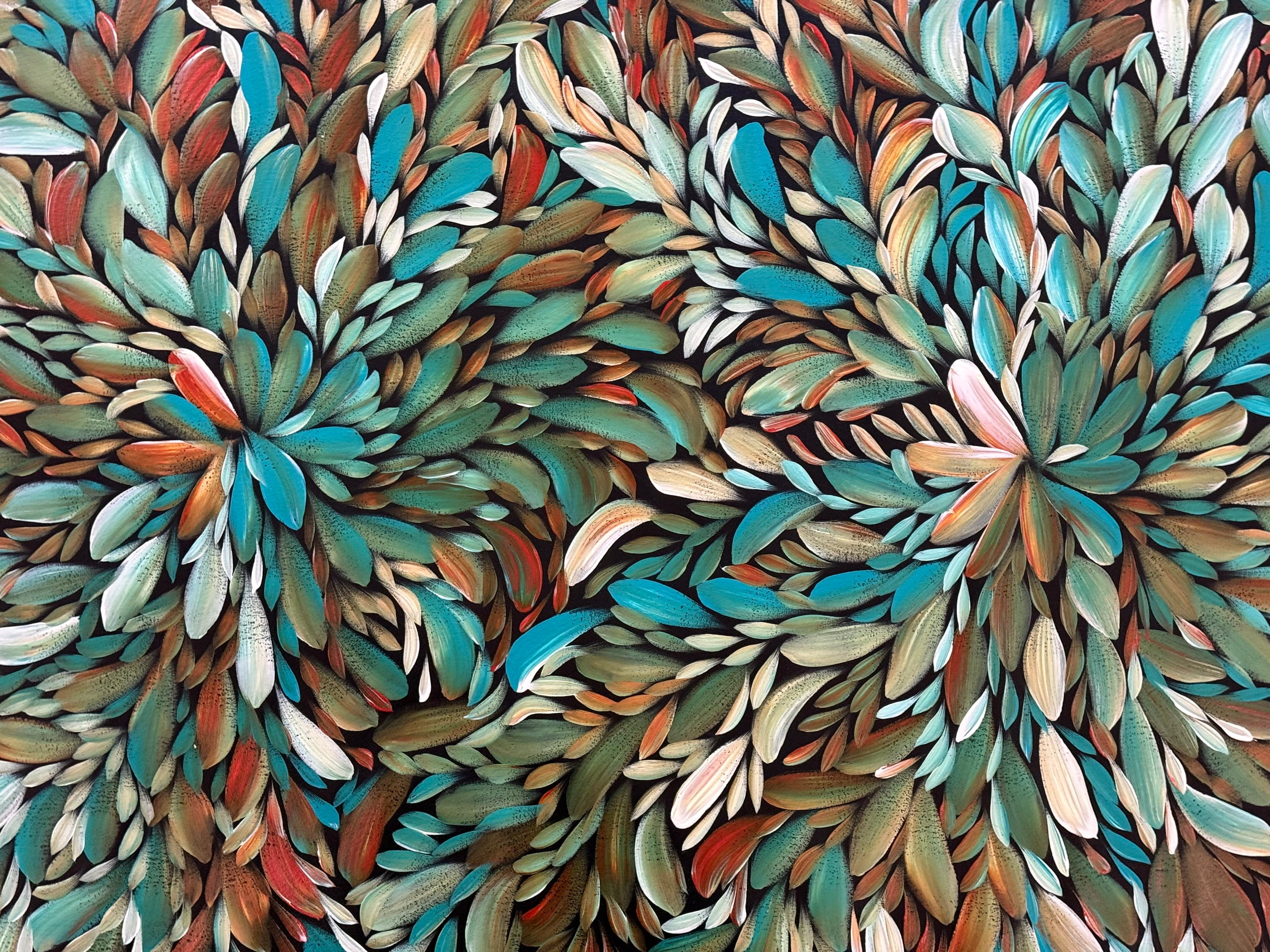 Louise Numina Napananka - Bush Medicine Leaves - 199x100cm .21-26