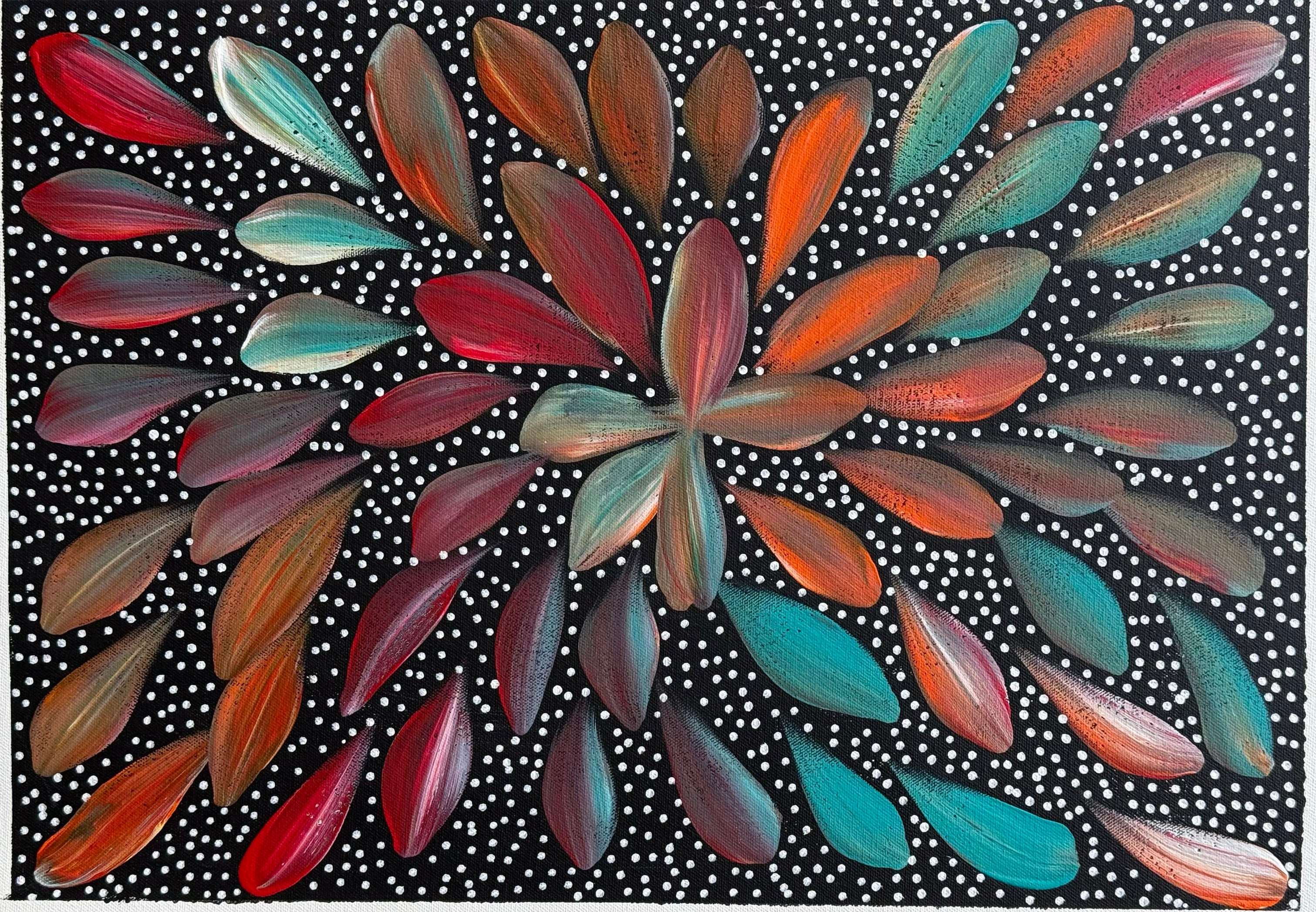 Louise Numina Napananka - Bush Medicine Leaves and Seeds .60-37