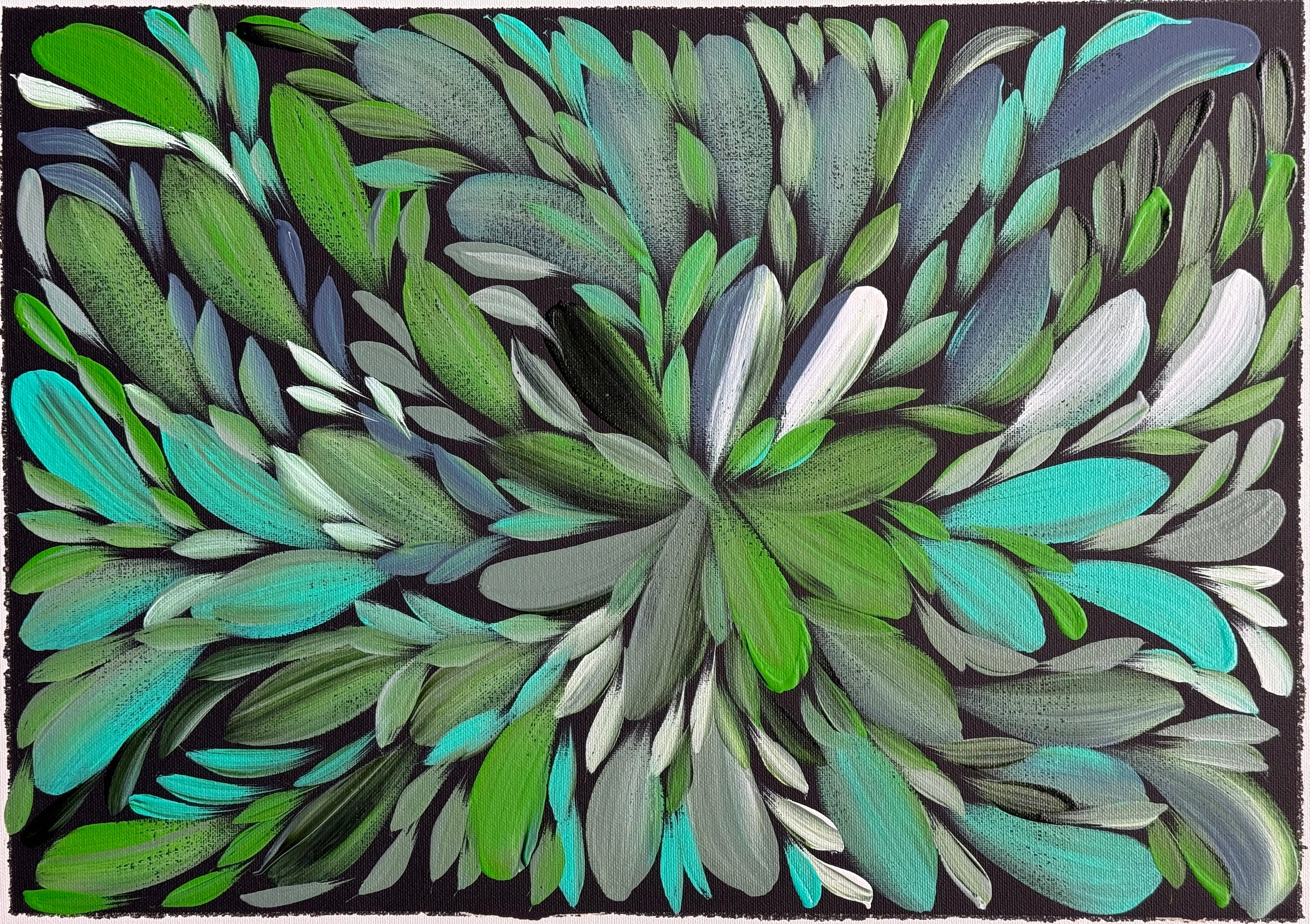 Louise Numina Napananka - Bush Medicine Leaves - 36x51cm .24-7