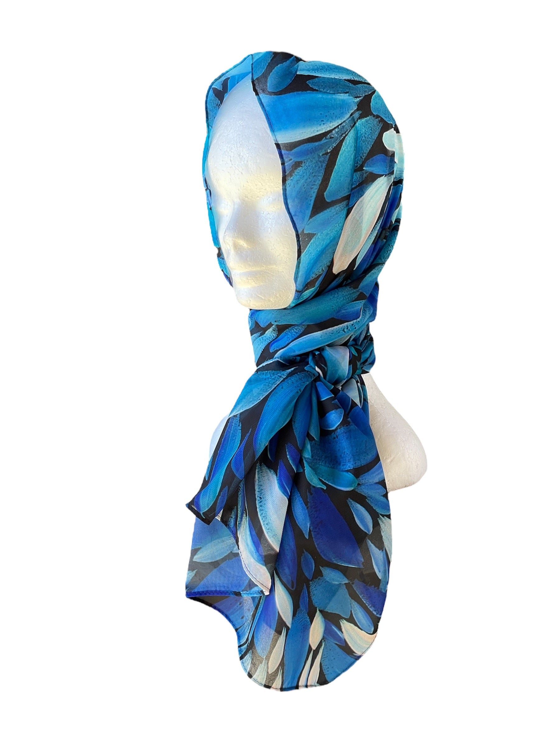 Silk Scarf - Louise Numina - Bush Medicine Leaves (Blue)