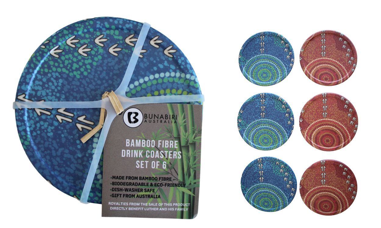 Bamboo Coasters Set of 6 - Luther Cora