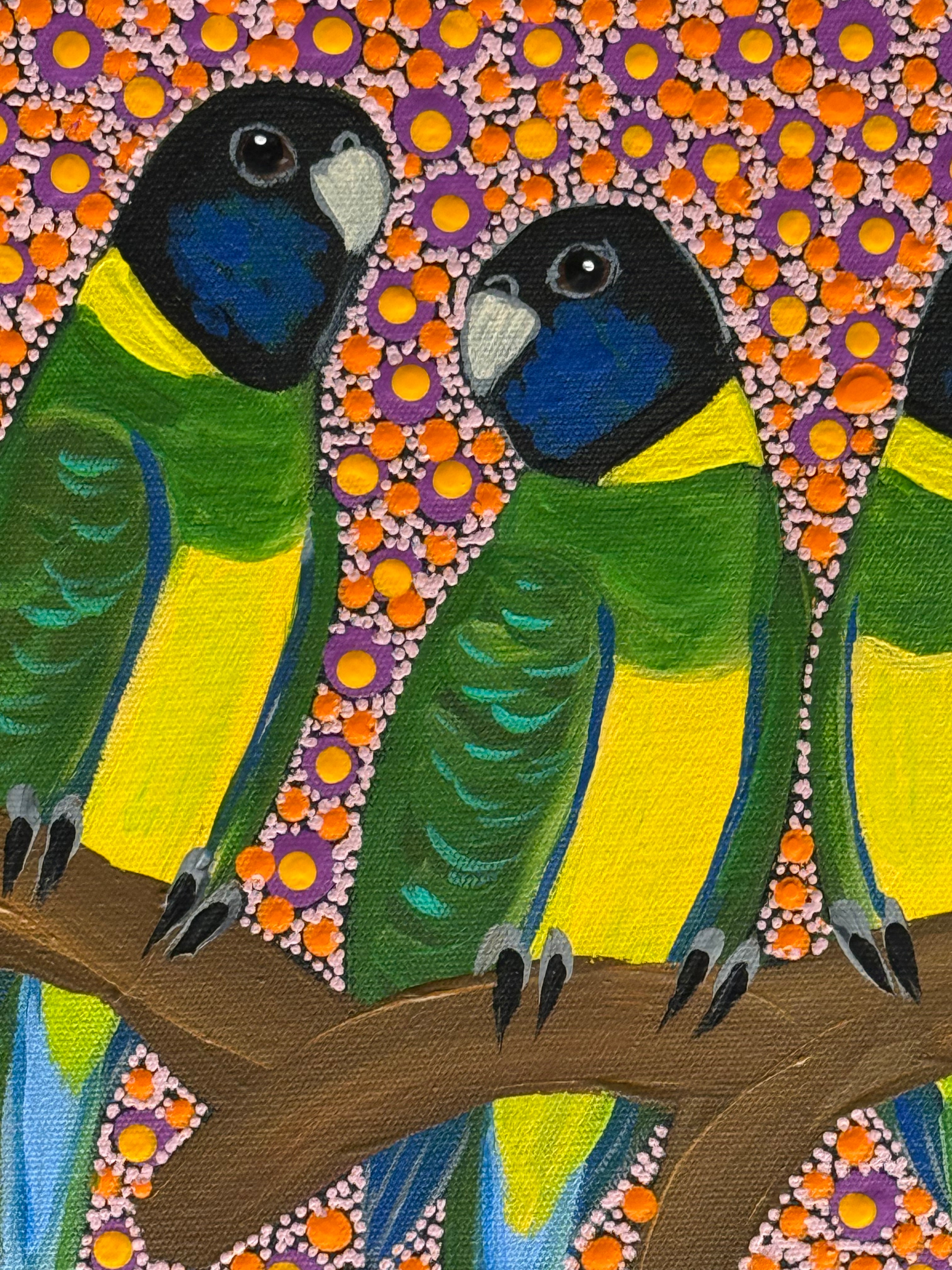 Kathleen Buzzacott - Ring Necked Parrots .41-3