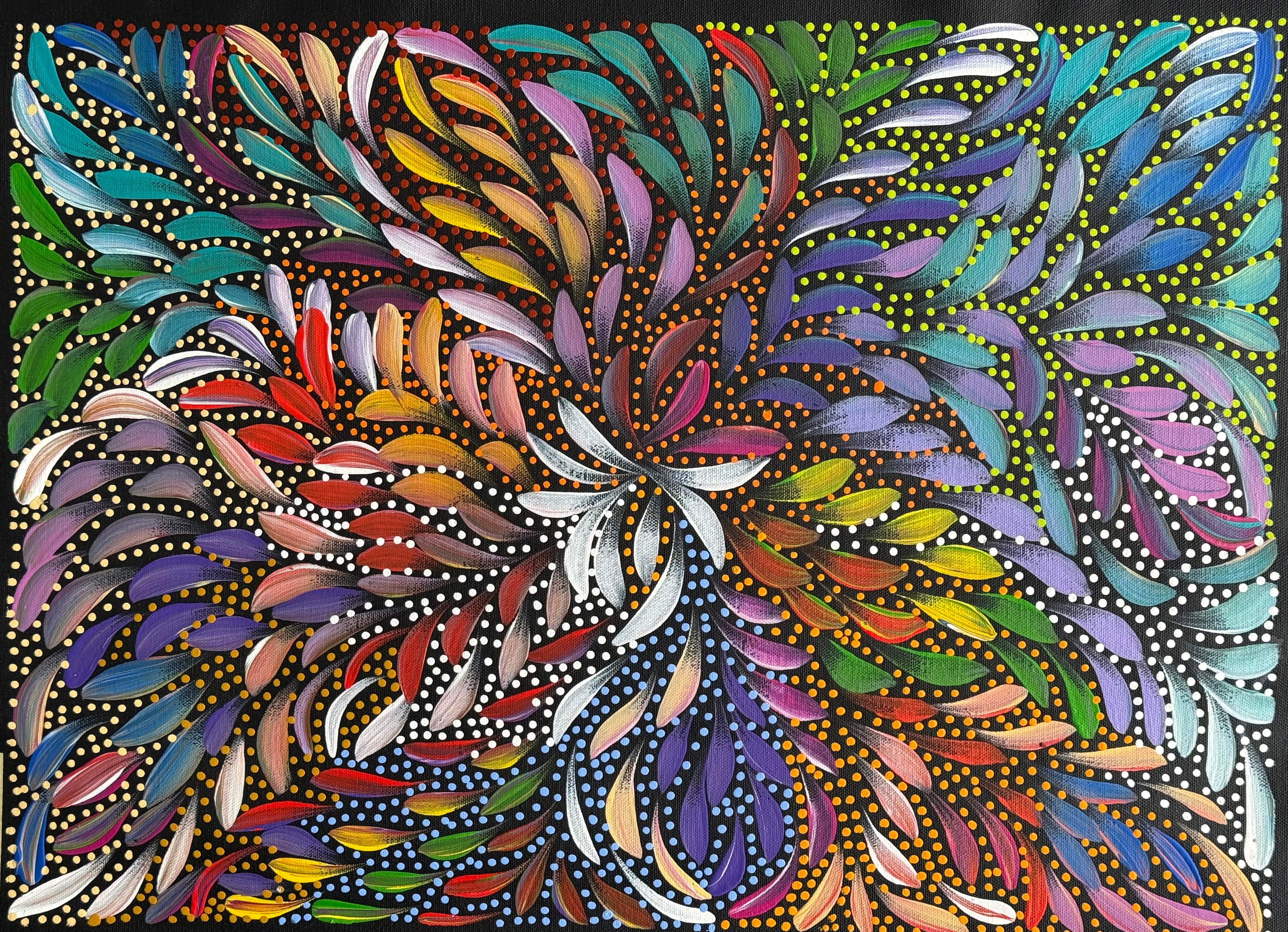 Caroline Numina - Bush Medicine Leaves with Seeds .91-1