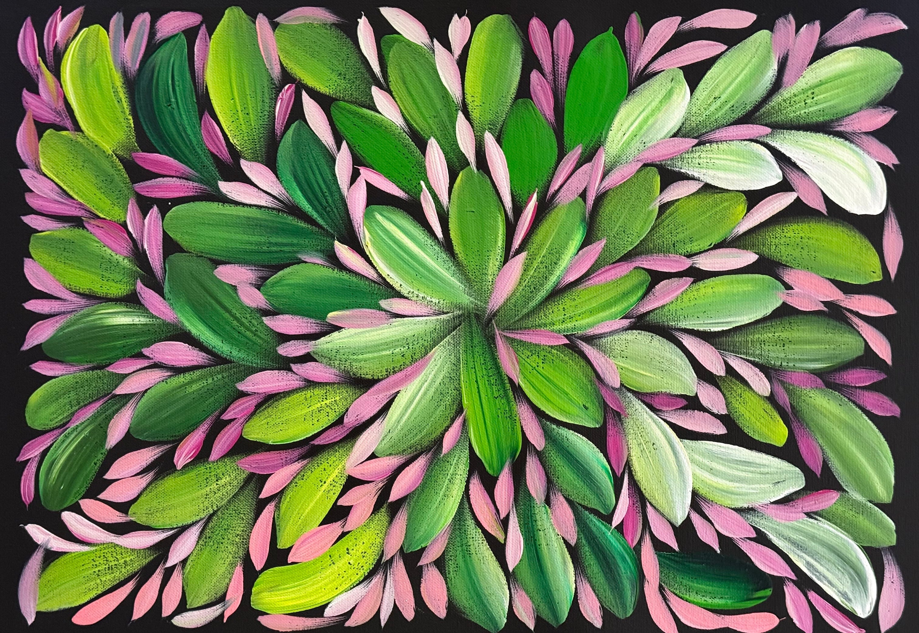 Louise Numina Napananka - Bush Medicine Leaves - 36x51cm .22-4