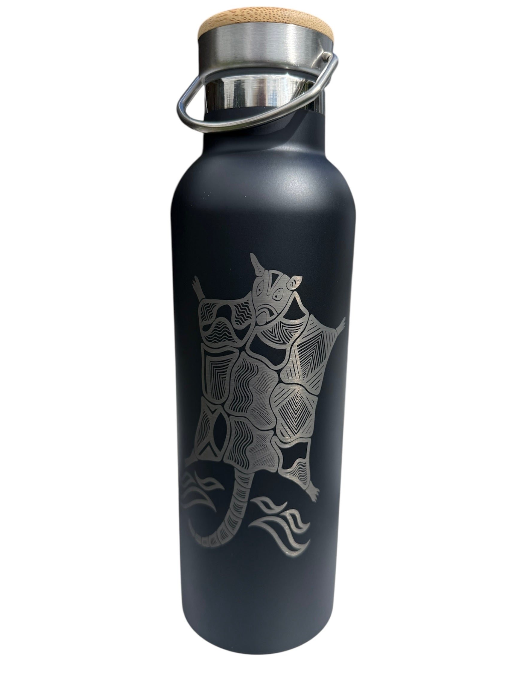 Insulated Bottle - Walert the Possum (Black) - Mick Harding