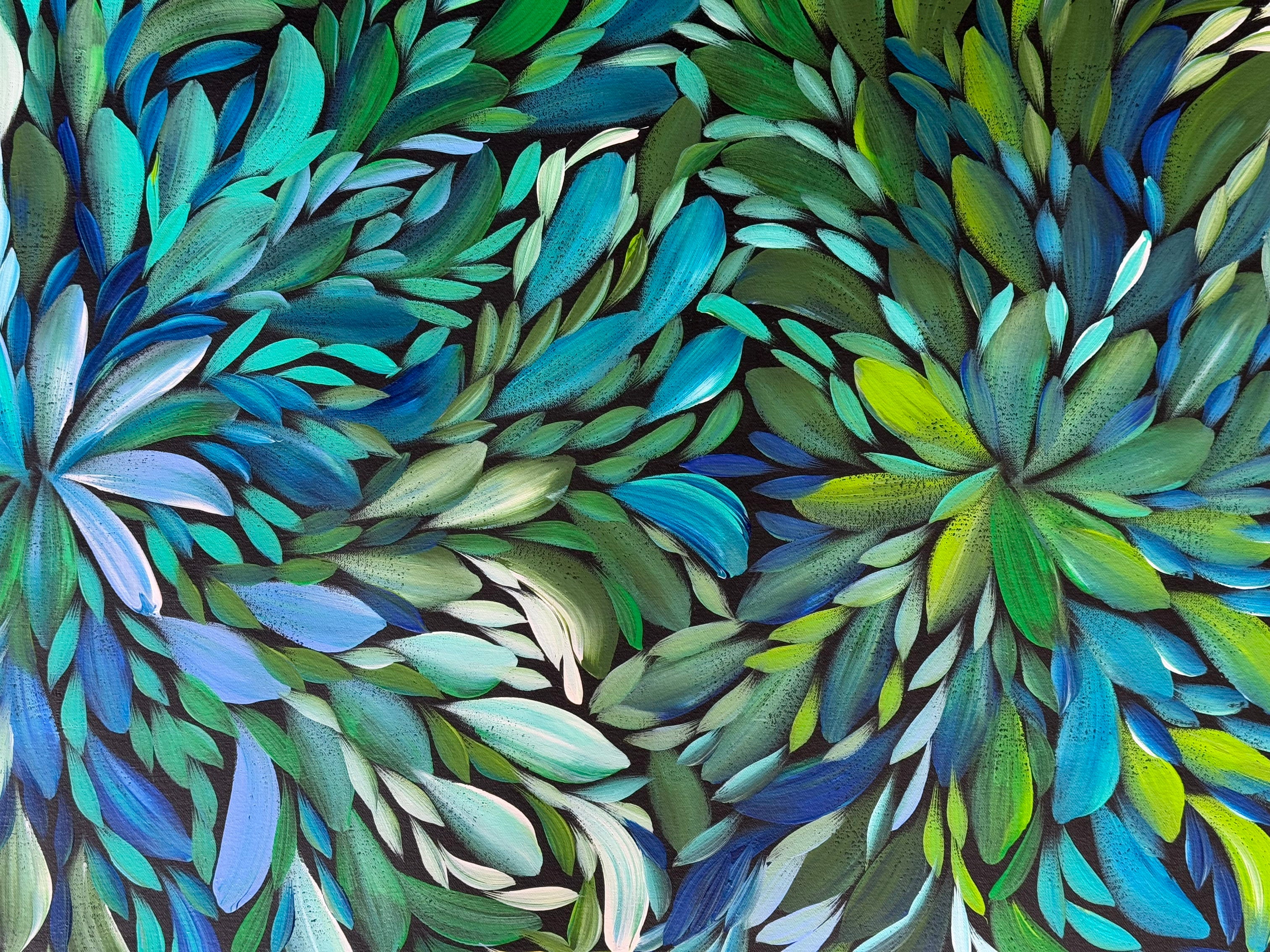 Louise Numina Napananka - Bush Medicine Leaves, Healing Leaves - 133x59cm .24-22