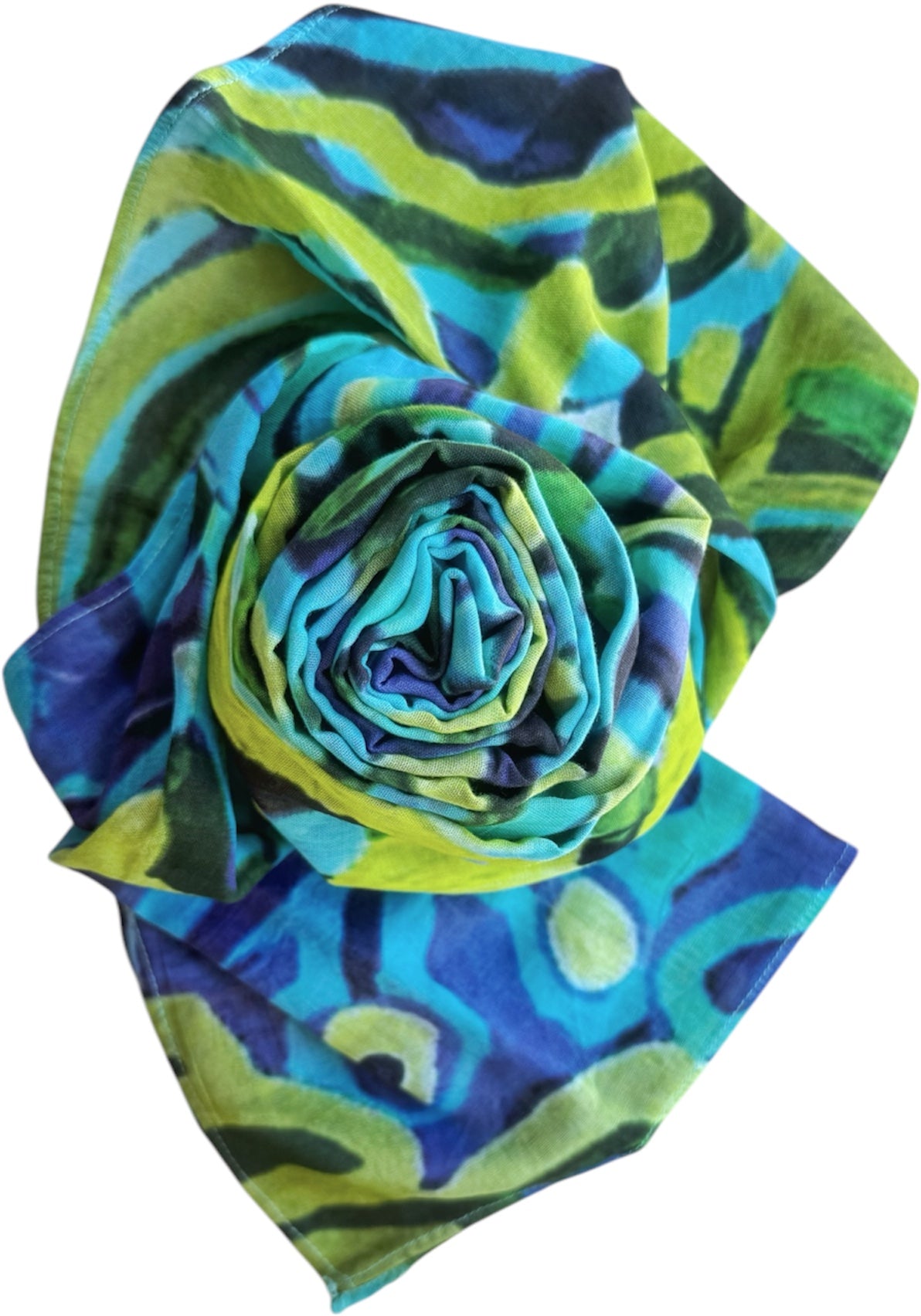 Organic Cotton Summer Scarf - Cedric Varcoe - Blue and Green