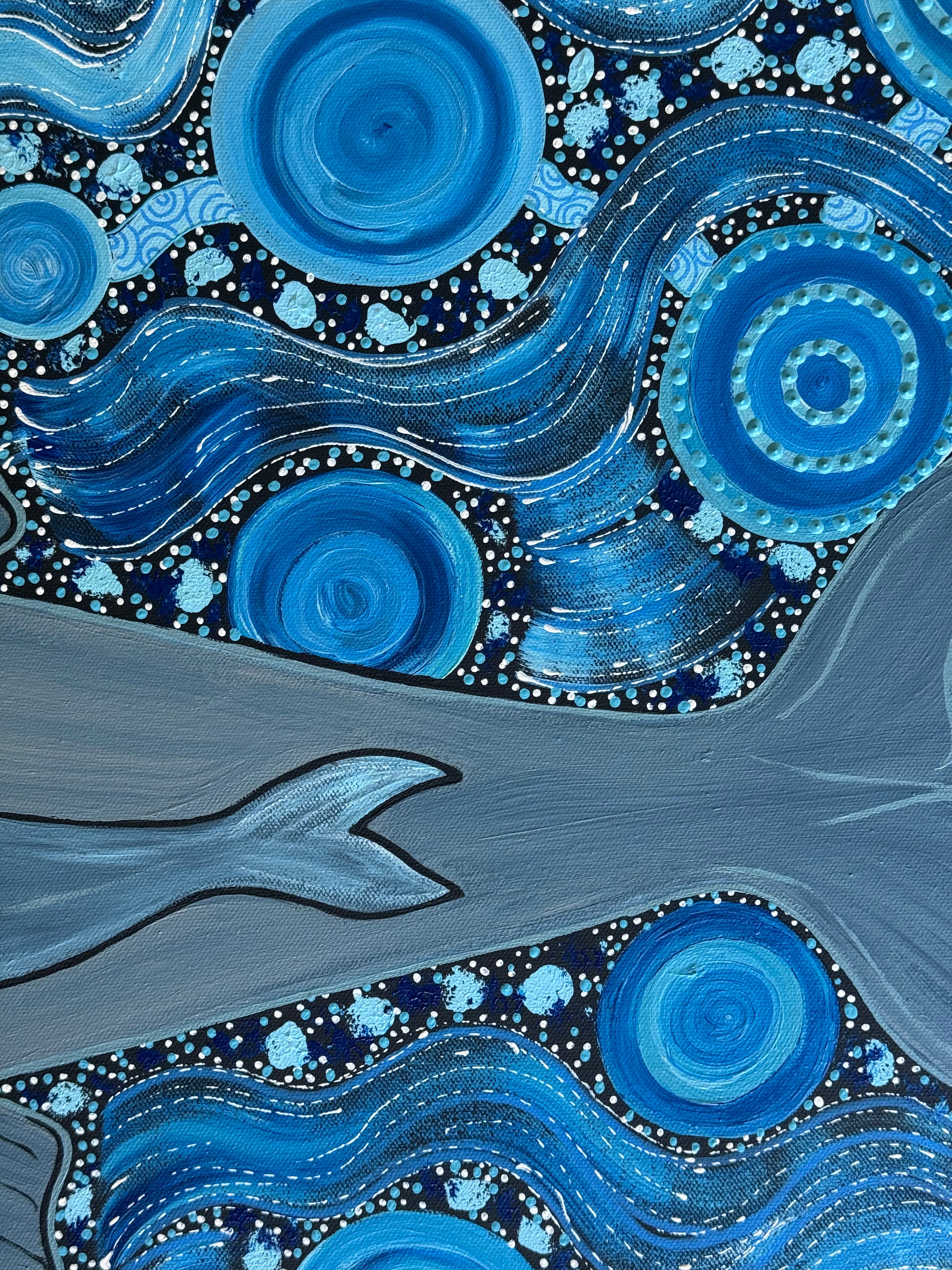 Deidre Burgoyne Rosier - Whale Dreaming .89-4 *pre-stretched*