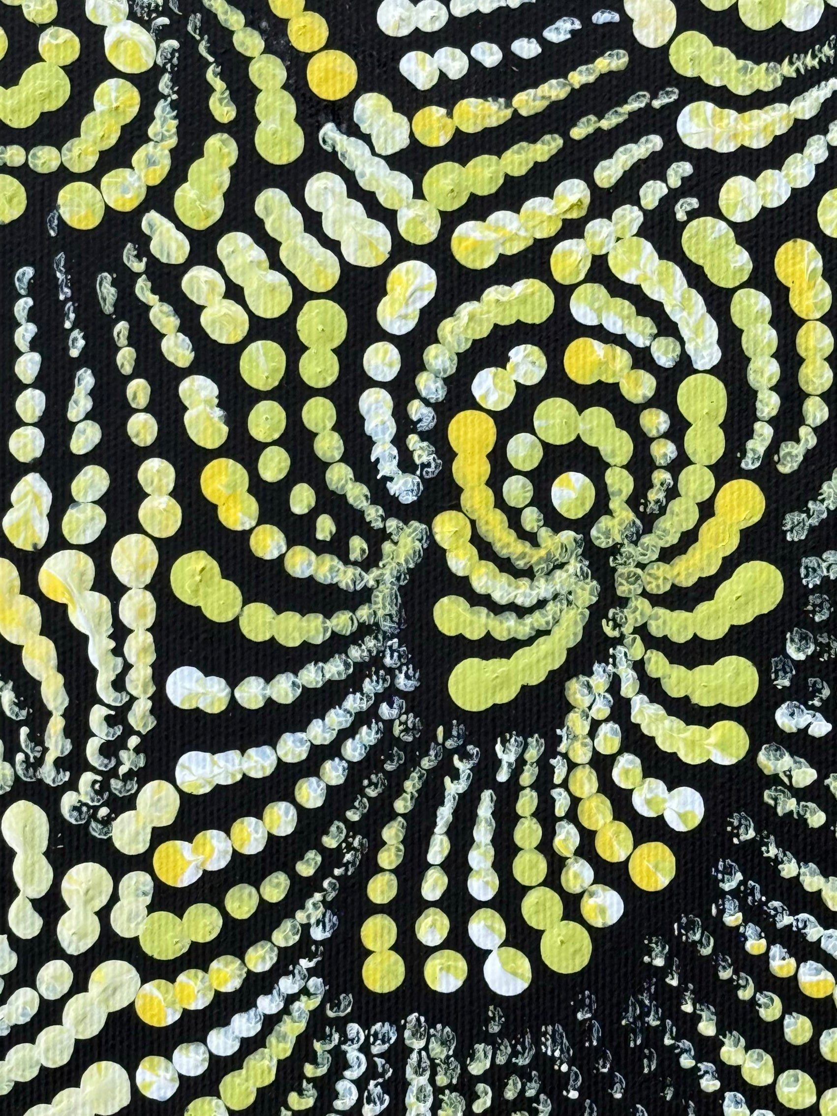 Maria Nampijinpa Brown Pamapardu Jukurrpa (Flying Ant Dreaming) Warntungurru - Stretched