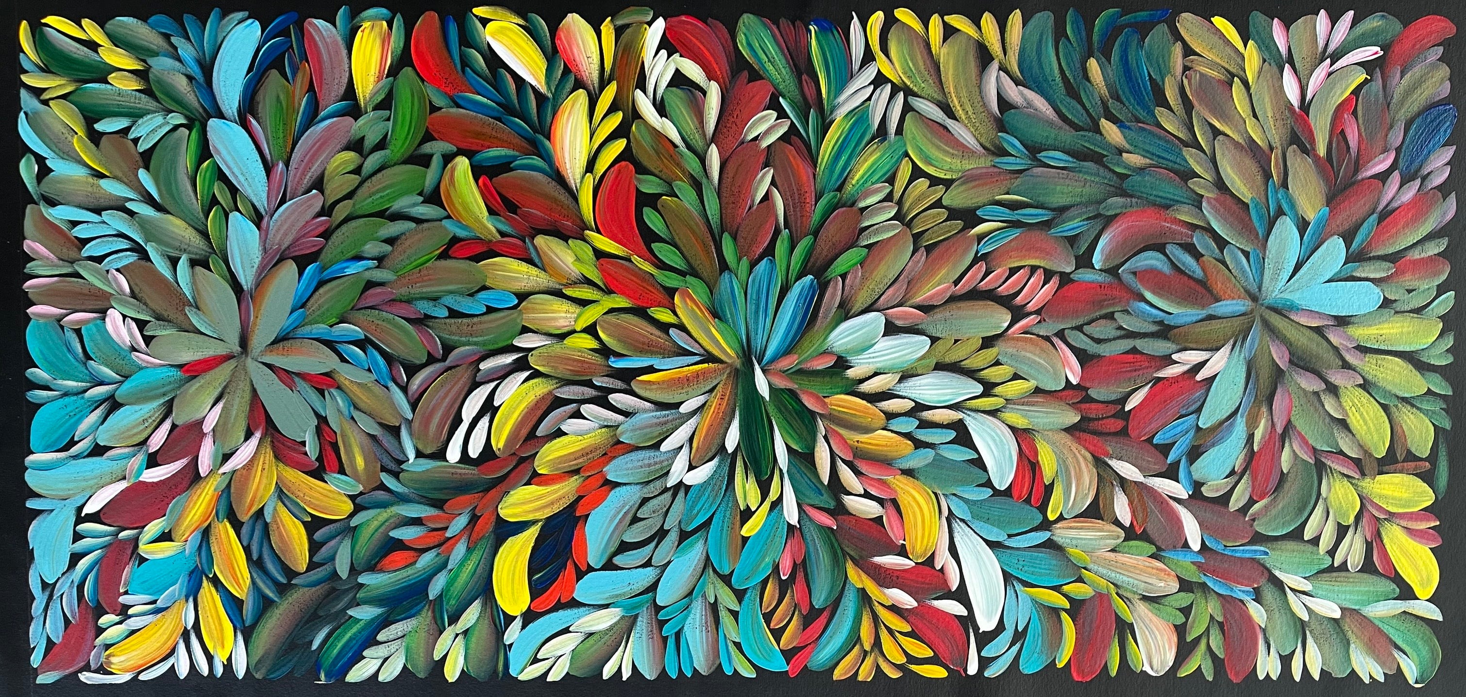 Louise Numina Napananka - Bush Medicine Leaves -128x59cm .70-20