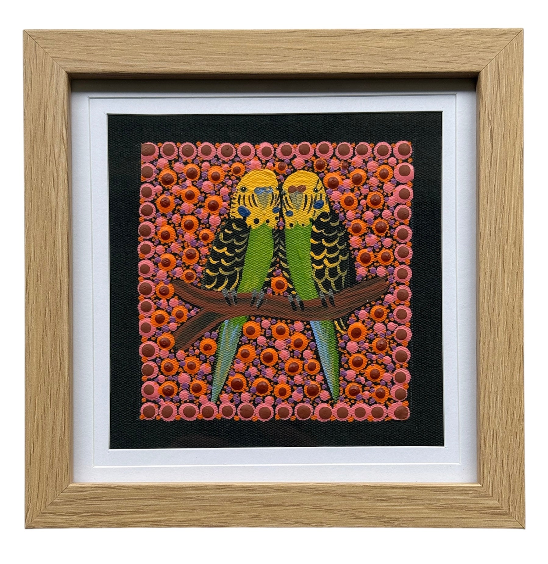 Kathleen Buzzacott - Budgies - Small, Framed .511