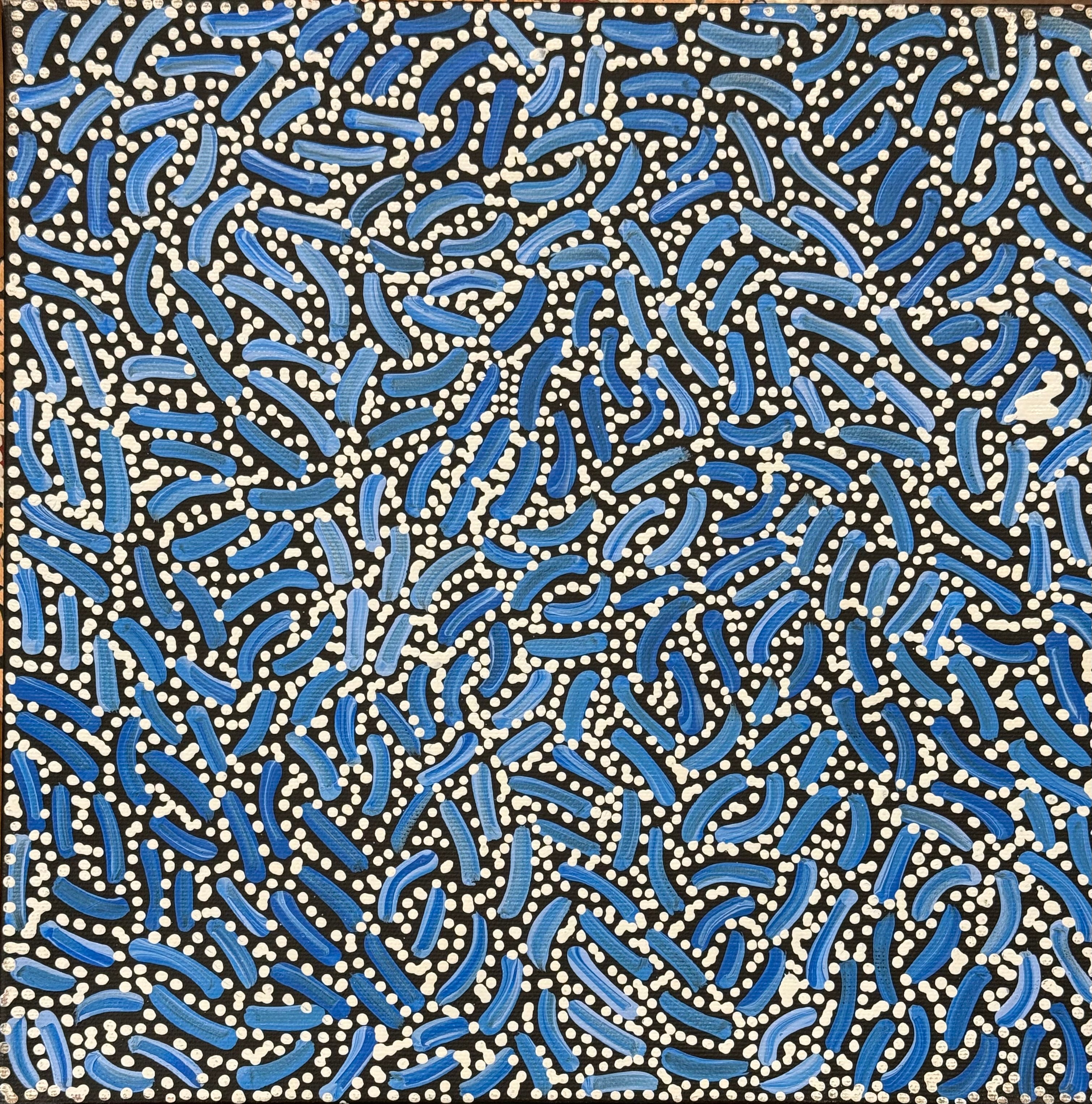 Nathania Nangala Granites - Warlukurlangu Jukurrpa (Fire Country Dreaming) - Stretched