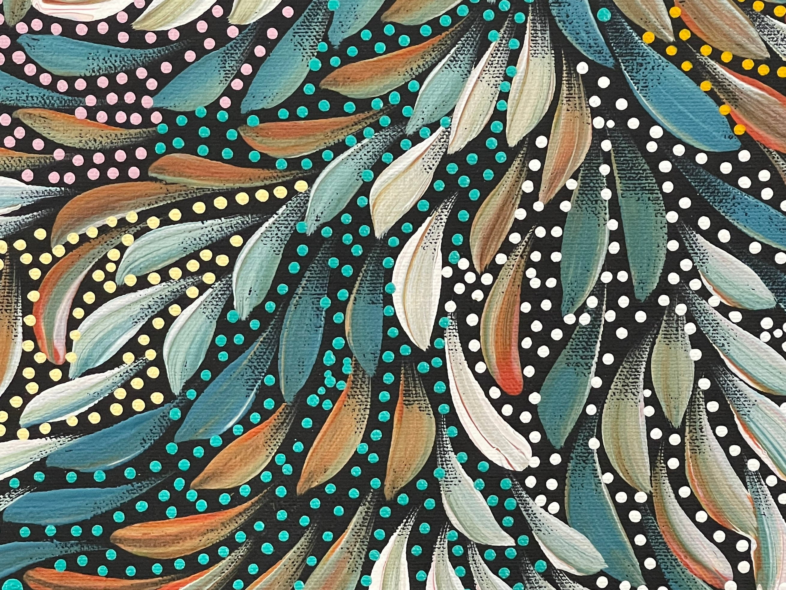 Caroline Numina - Bush Medicine Leaves with Seeds - 65x41cm .25-14