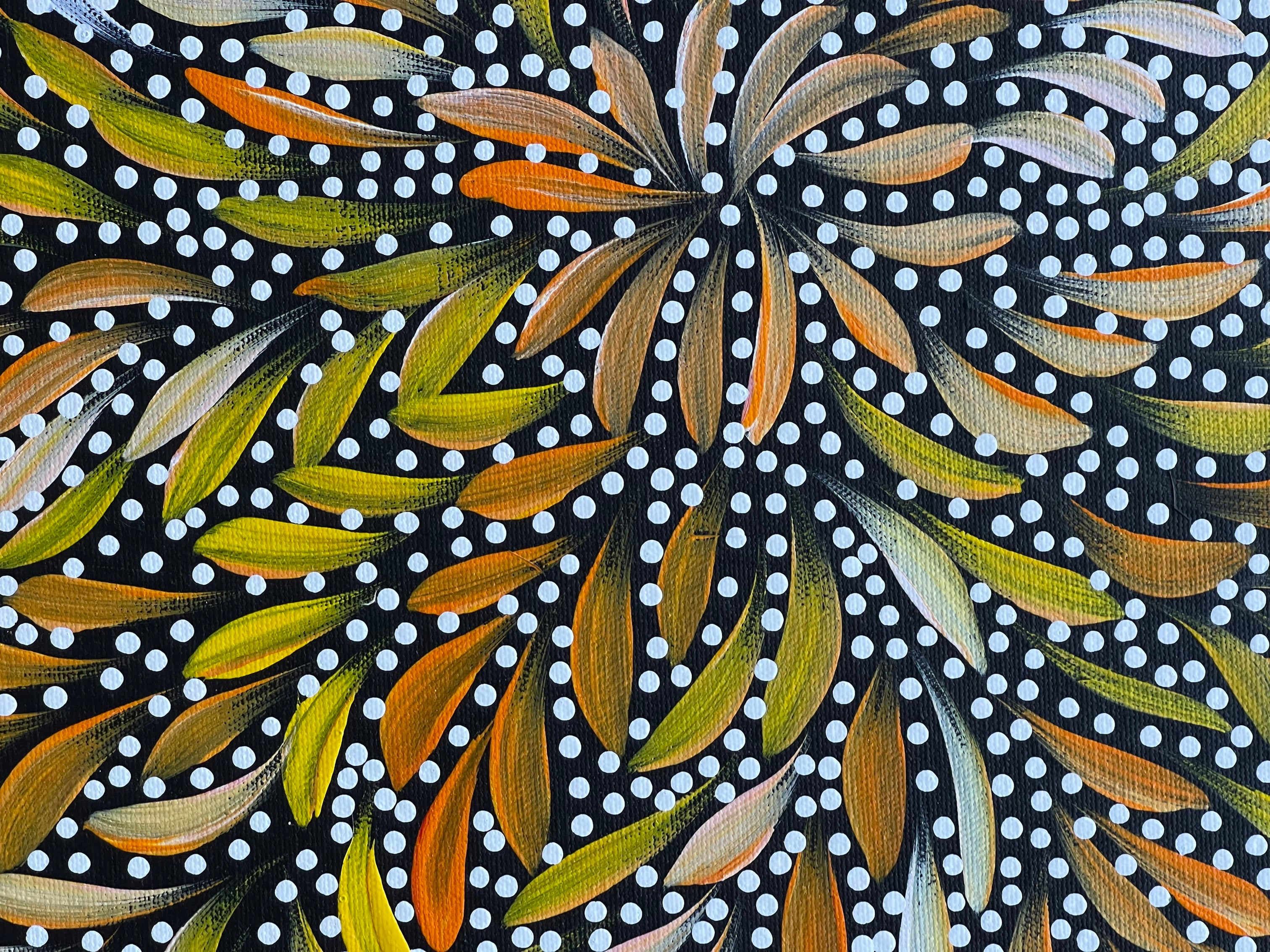 Caroline Numina - Bush Medicine Leaves with Seeds - 55x40cm .79-5