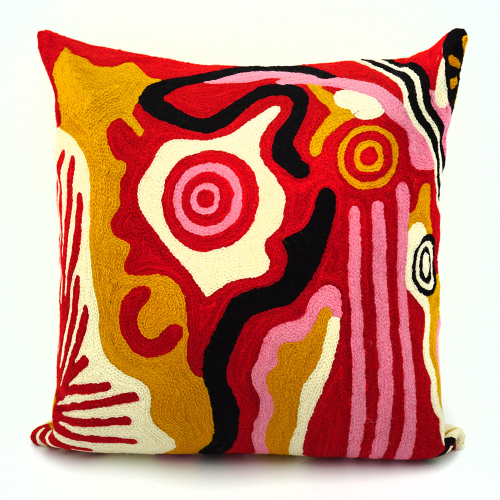 Wool Cushion Cover - Damien & Yilpi Marks