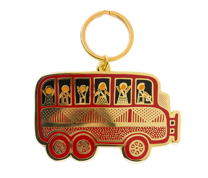 Enamel Keyring - Debbie Coombes - Bus