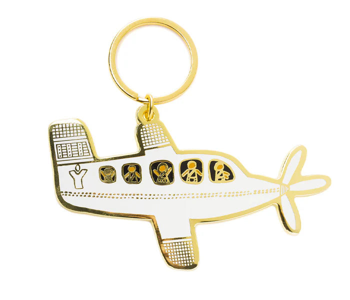 Enamel Keyring - Debbie Coombes - Plane