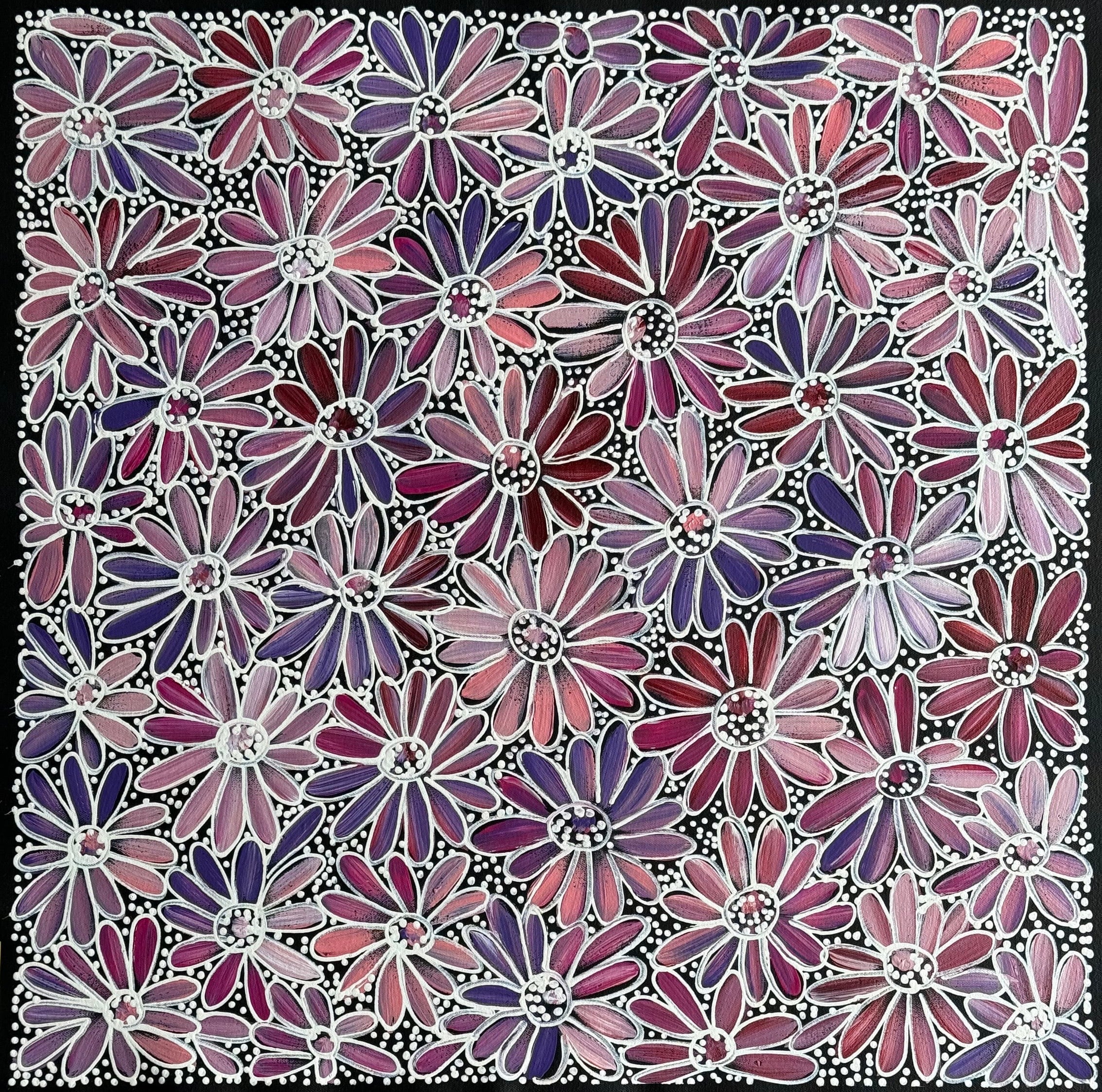 Louise Numina Napananka - Bush Medicine Flowers - 60x60cm .24-58