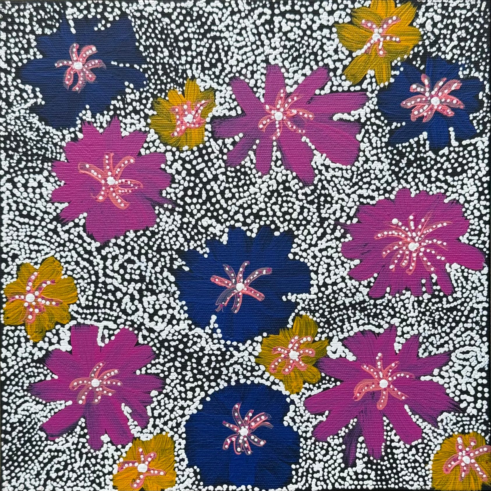 Norissa Nampijinpa Spencer - Wardapi Jukurrpa (Goanna Dreaming) Yarripilangu - Stretched