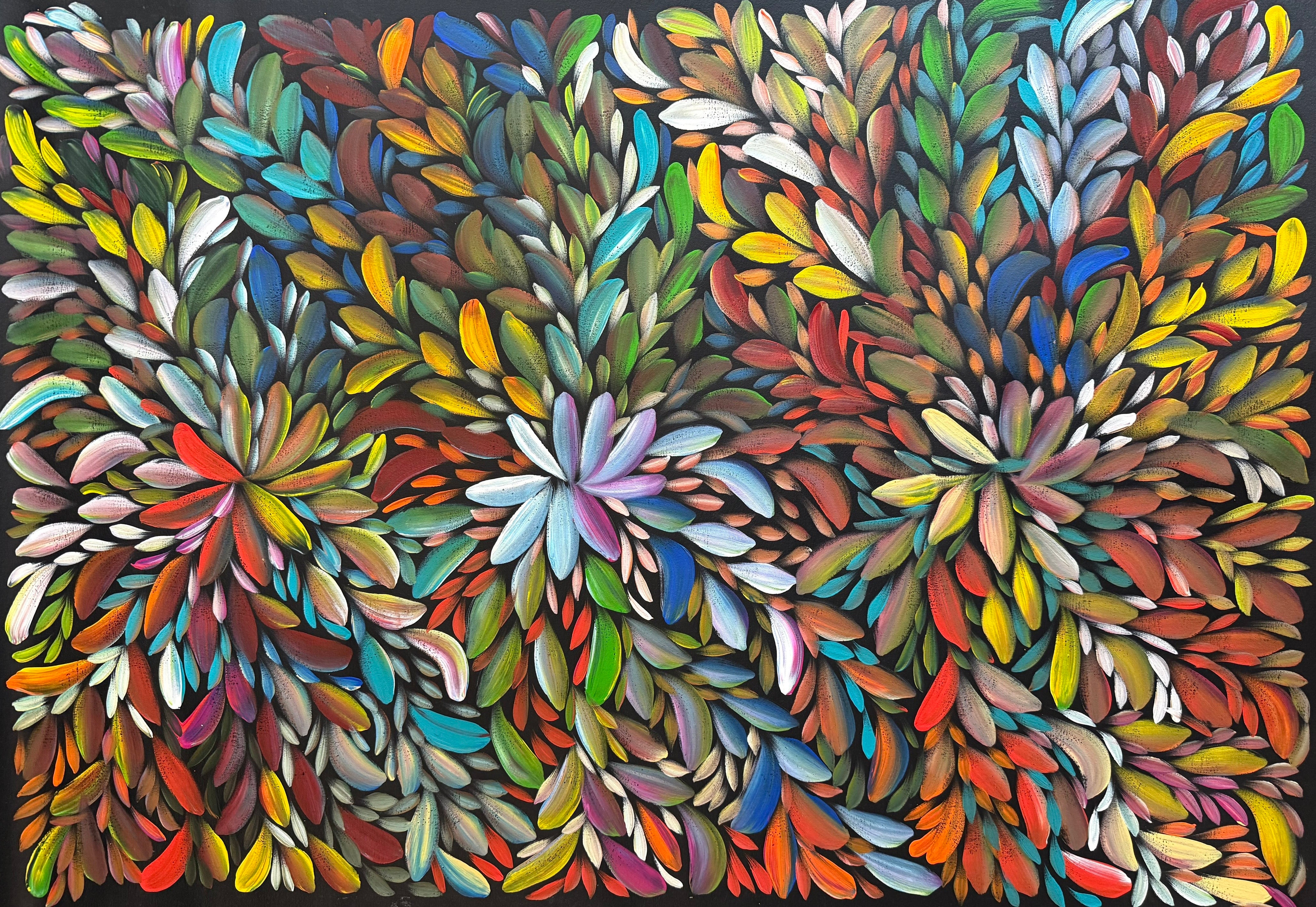 Louise Numina Napananka - Bush Medicine Leaves - 139x94cm .58-4