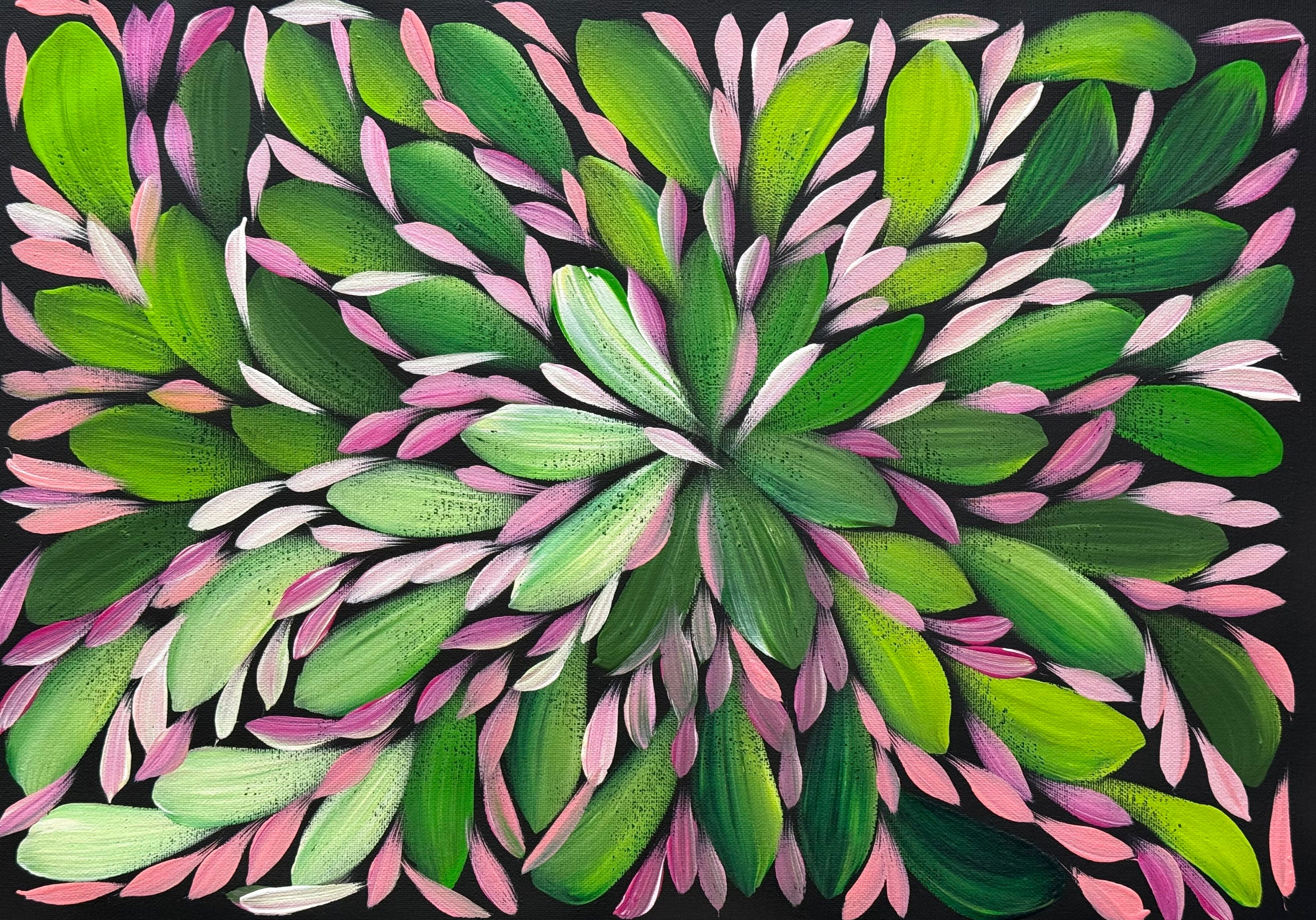 Louise Numina Napananka - Bush Medicine Leaves - 36x51cm .22-28