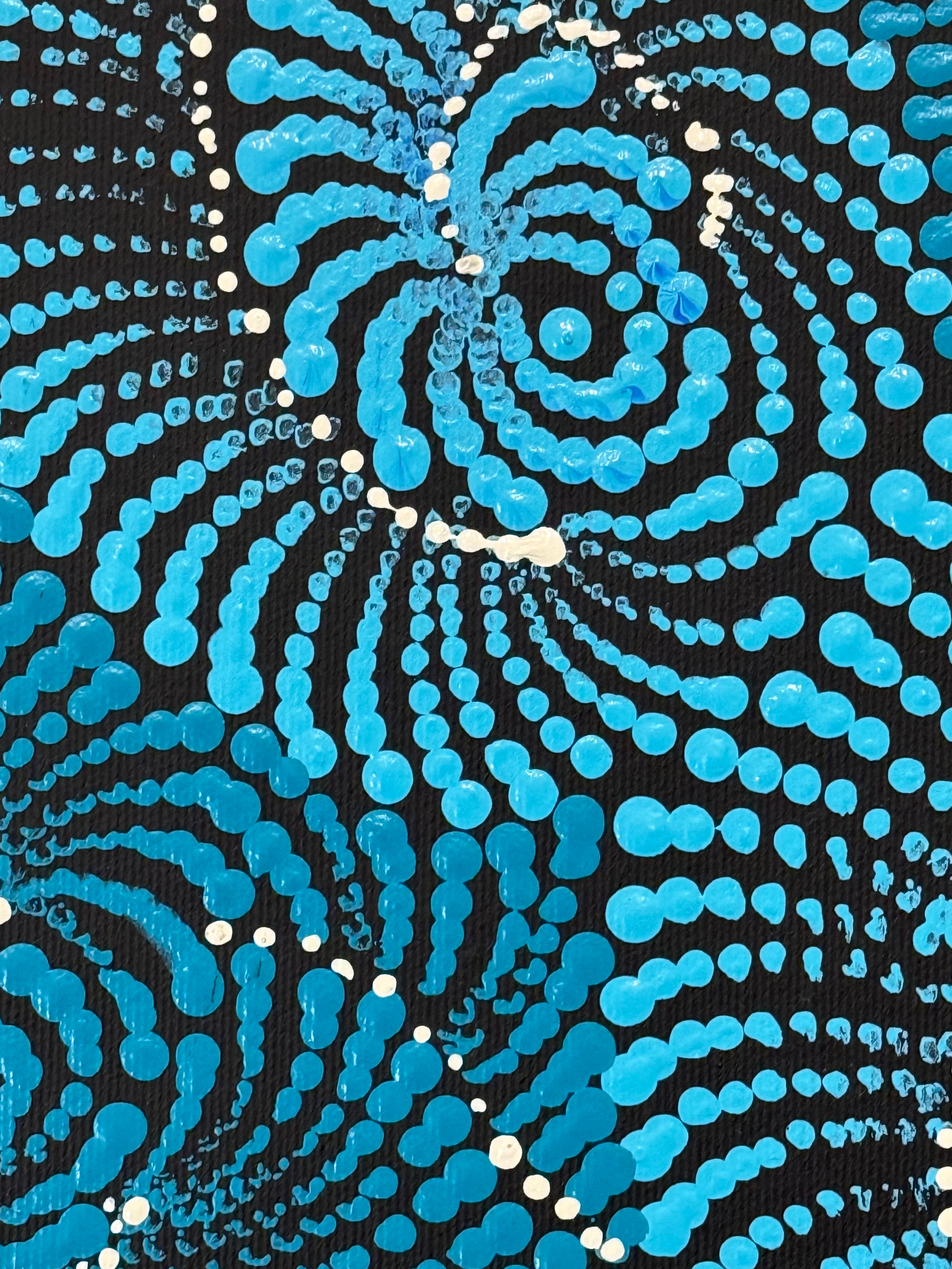 Maria Nampijinpa Brown Pamapardu Jukurrpa (Flying Ant Dreaming) Warntungurru - Stretched
