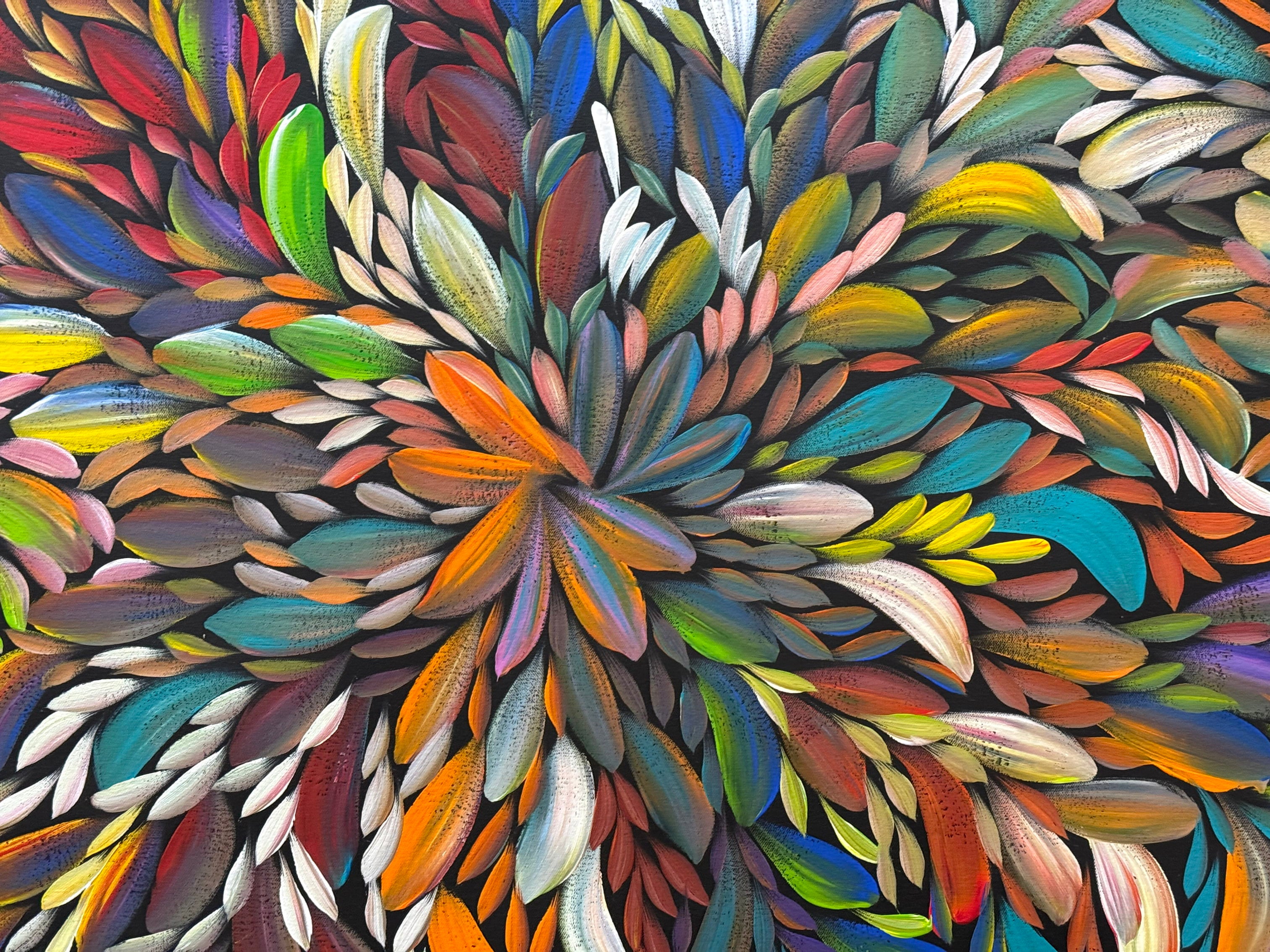 Louise Numina Napananka - Bush Medicine Leaves, Healing Leaves - 129x59cm .22-13