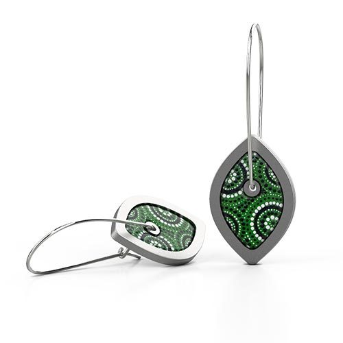 Earrings Loop Drop - Waterholes - Kathleen Buzzacott