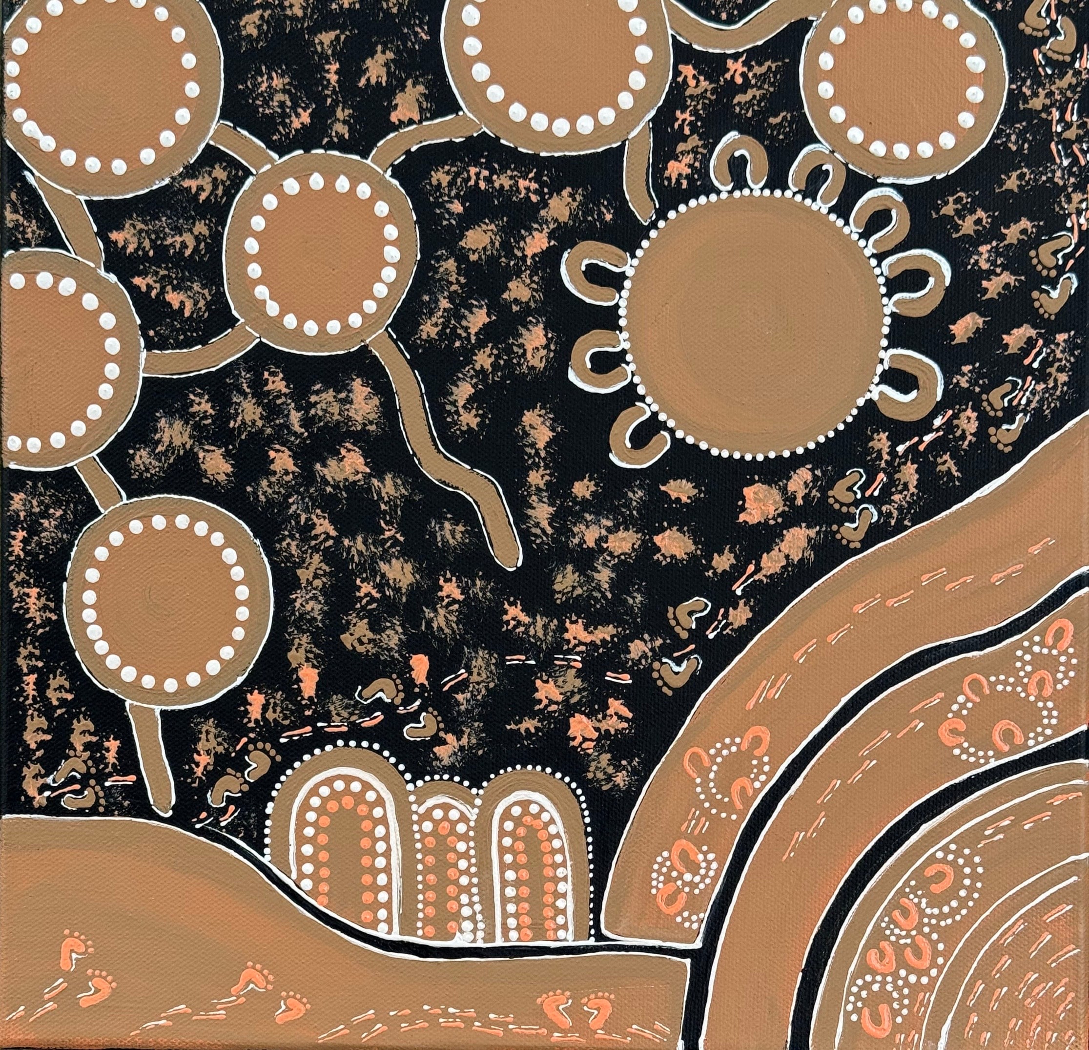 Deidre Burgoyne Rosier - Walk About Through the Hills and Outback Country .39-8 *pre-stretched*