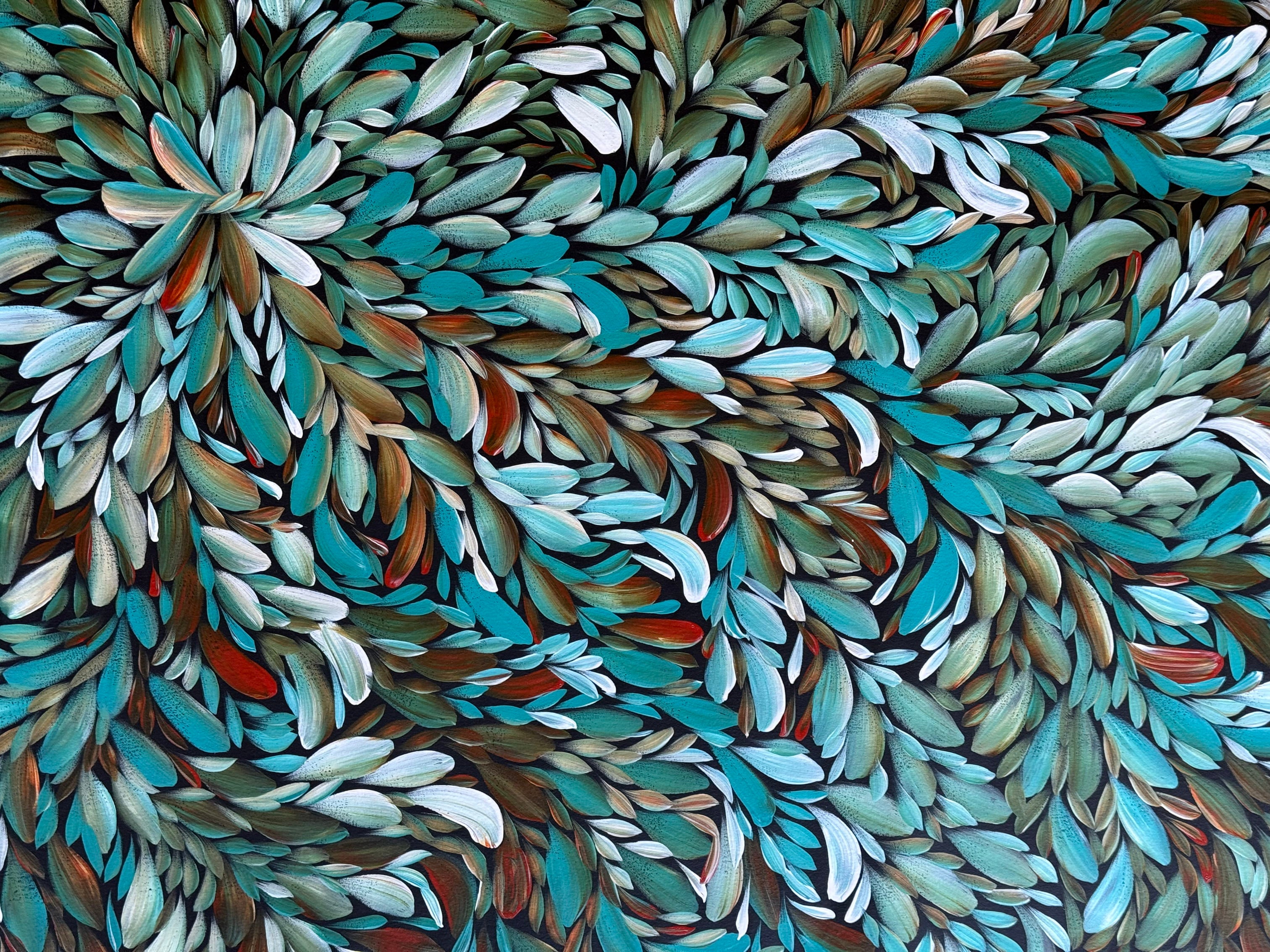 Louise Numina Napananka - Bush Medicine Leaves - 200x148cm .19-4