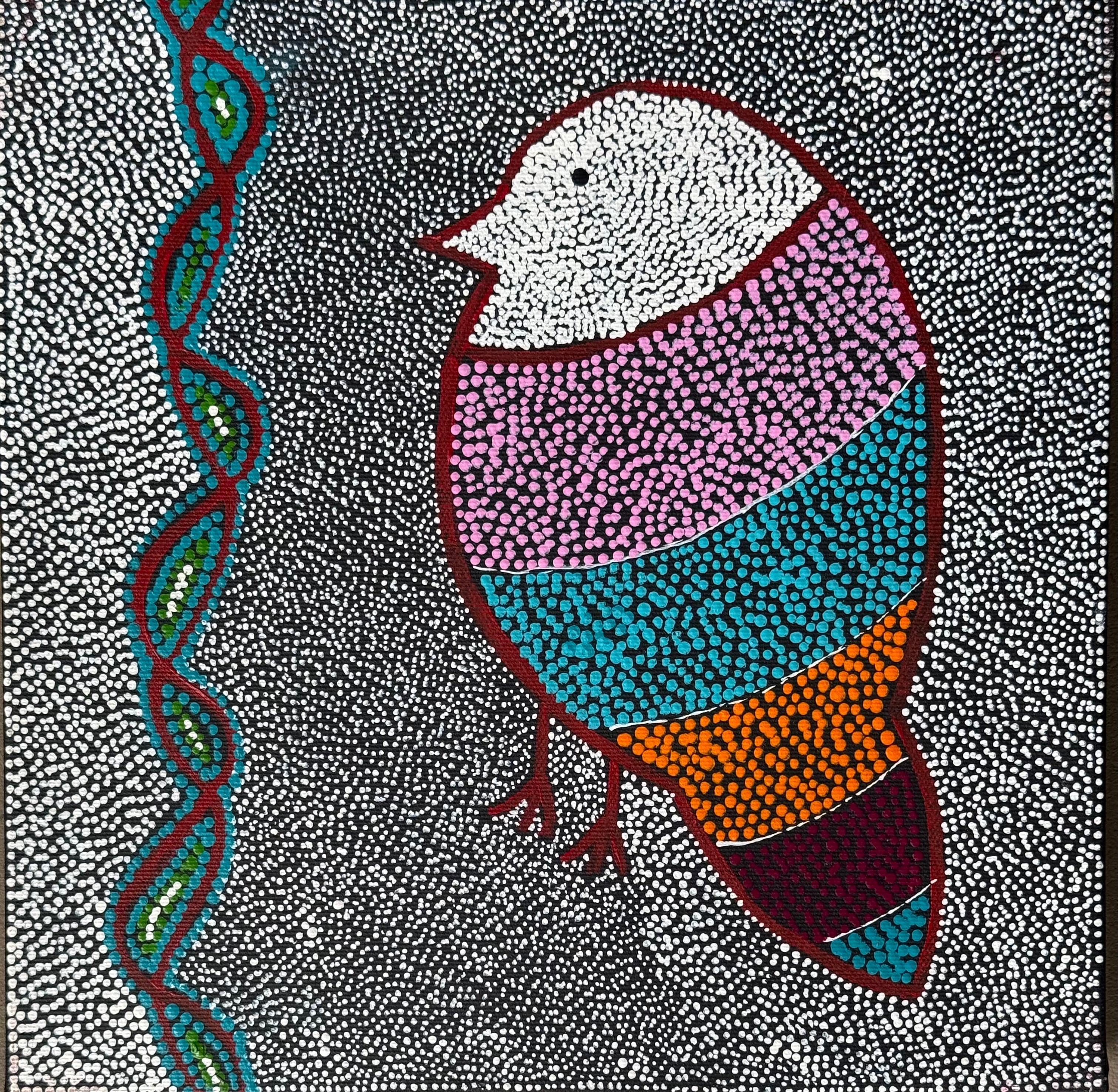 Geraldine Napangardi Granites - Ngalyipi Jukurrpa (Snakevine Dreaming) - Stretched