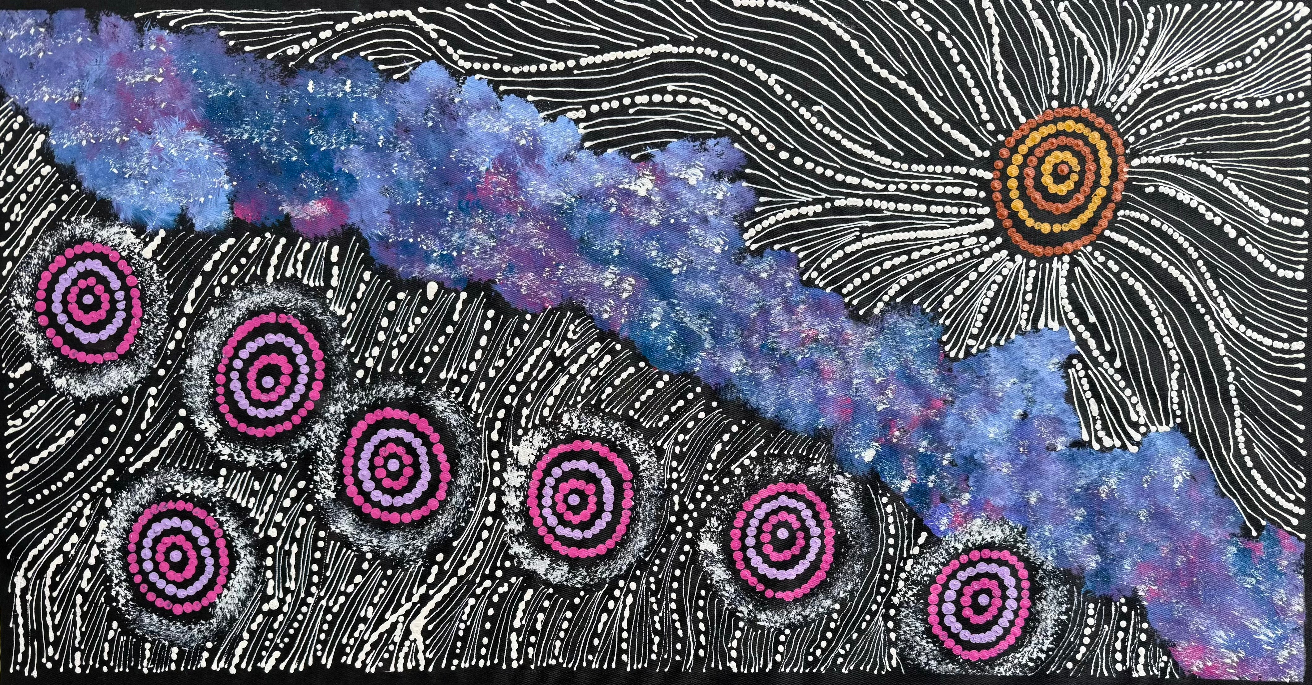 Maria Nampijinpa Brown - Seven Sisters Dreaming .63-1