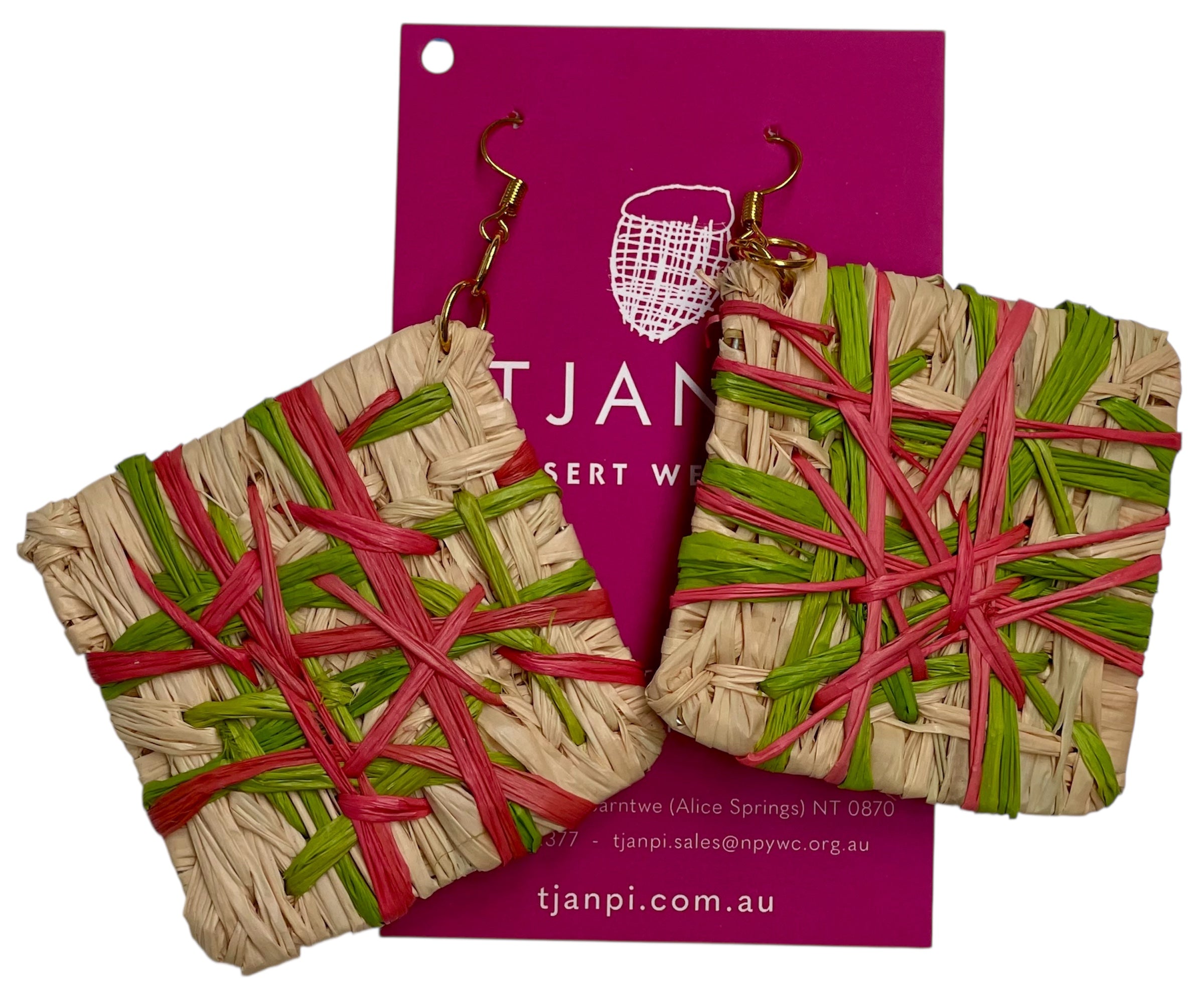 Raffia Woven Diamond Earrings - Eva Braeden