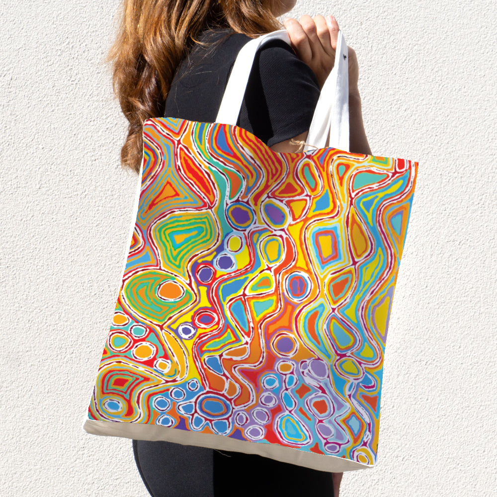 Foldable Cotton Bag - Judy Napangardi Watson