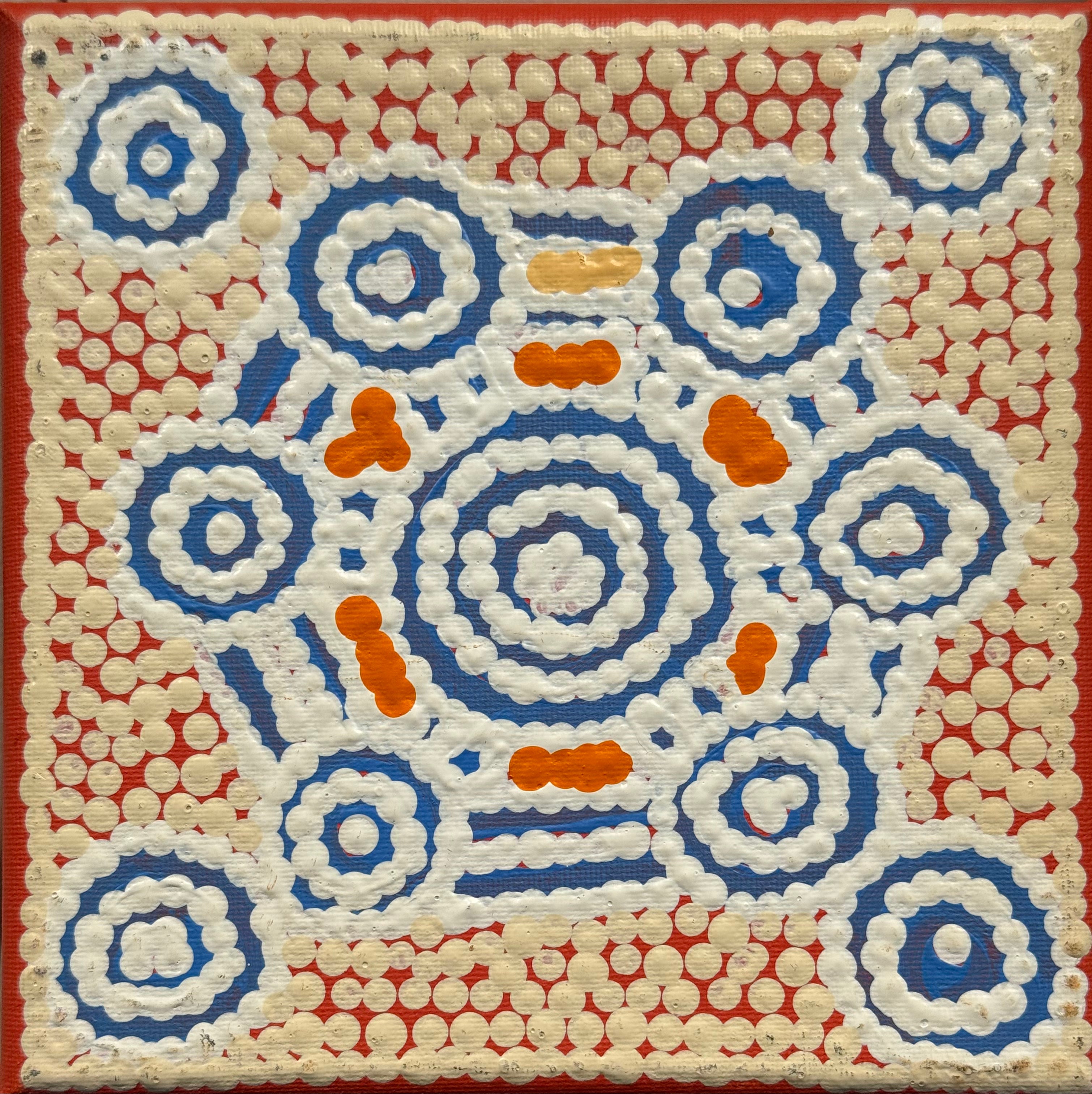 Cecily Napanangka Marshall - Pikilyi Jukurrpa (Vaughan Springs Dreaming) - Stretched