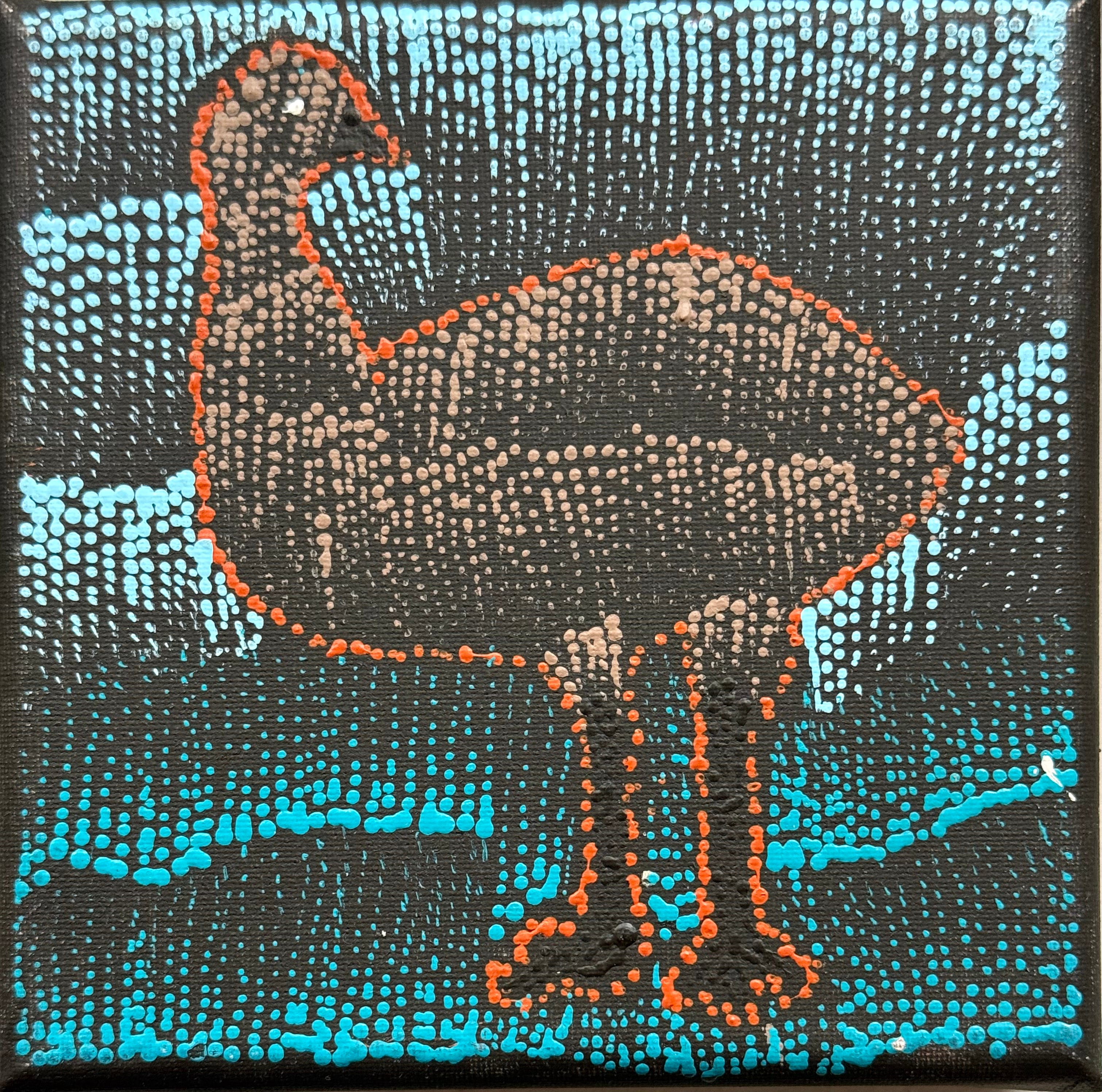 Ingrid Napangardi Williams - Jurlpu Kuja Kalu Nyinami Yurntumu-Wana (Birds that live around Yuendumu) - Stretched