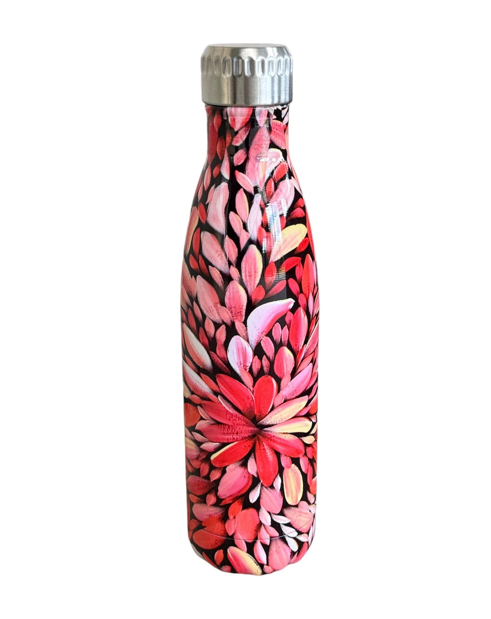 Water Bottle - Louise Numina - Bush Medicine Leaves (Red)