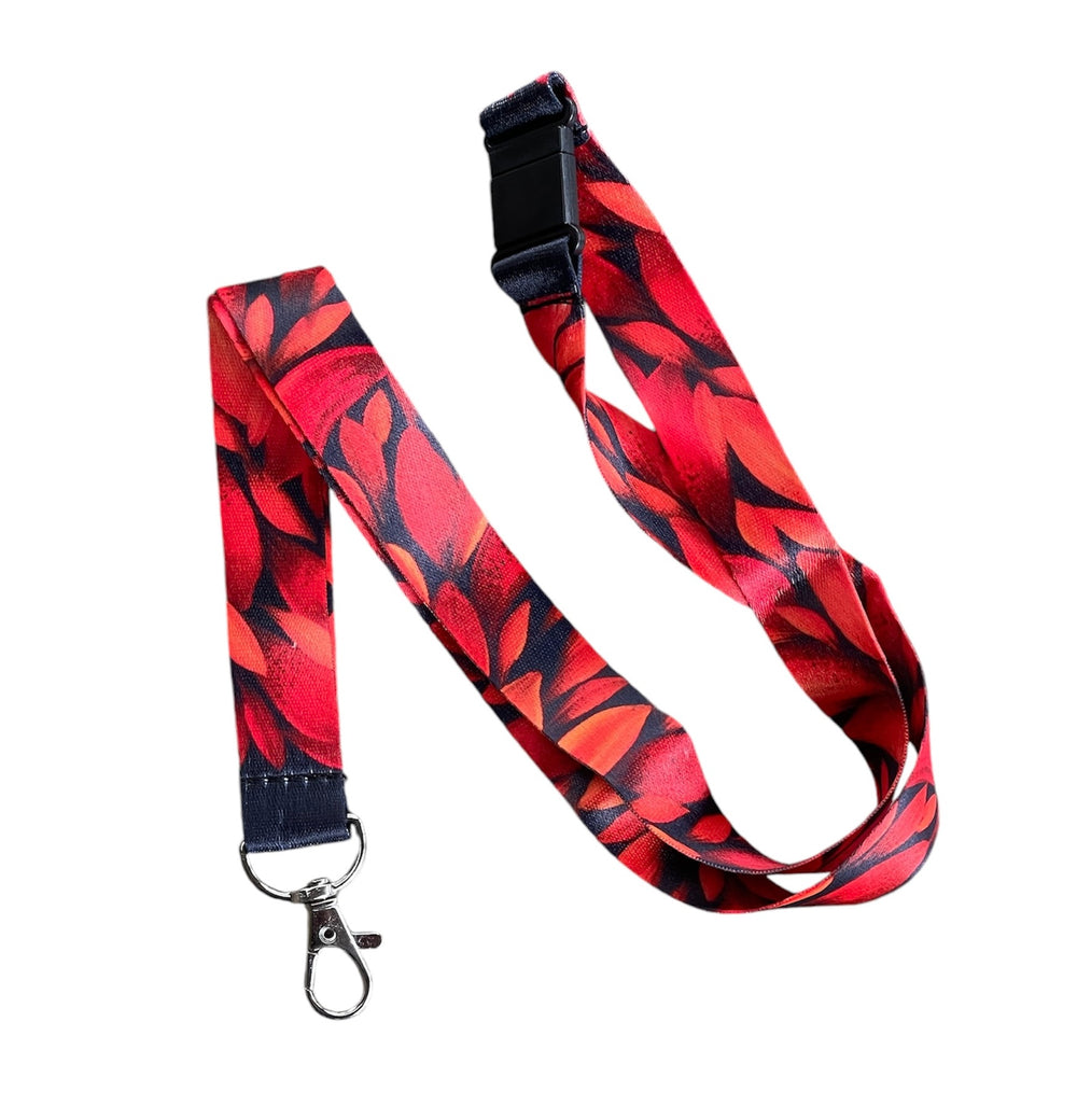 Lanyard Louise Numina Napananka Bush Medicine Leaves Red