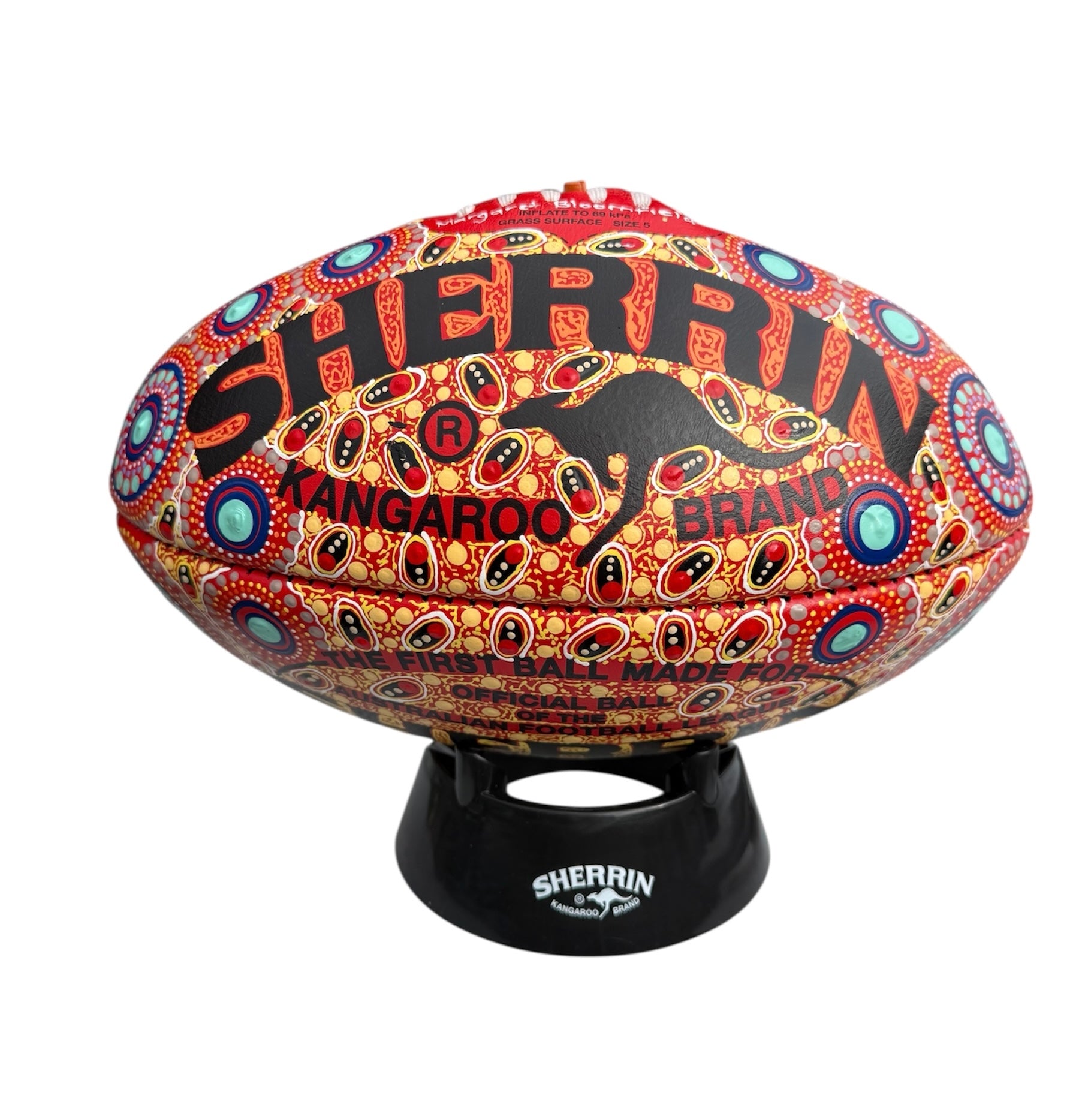Hand Painted Sherrin Football - Margaret Bloomfield