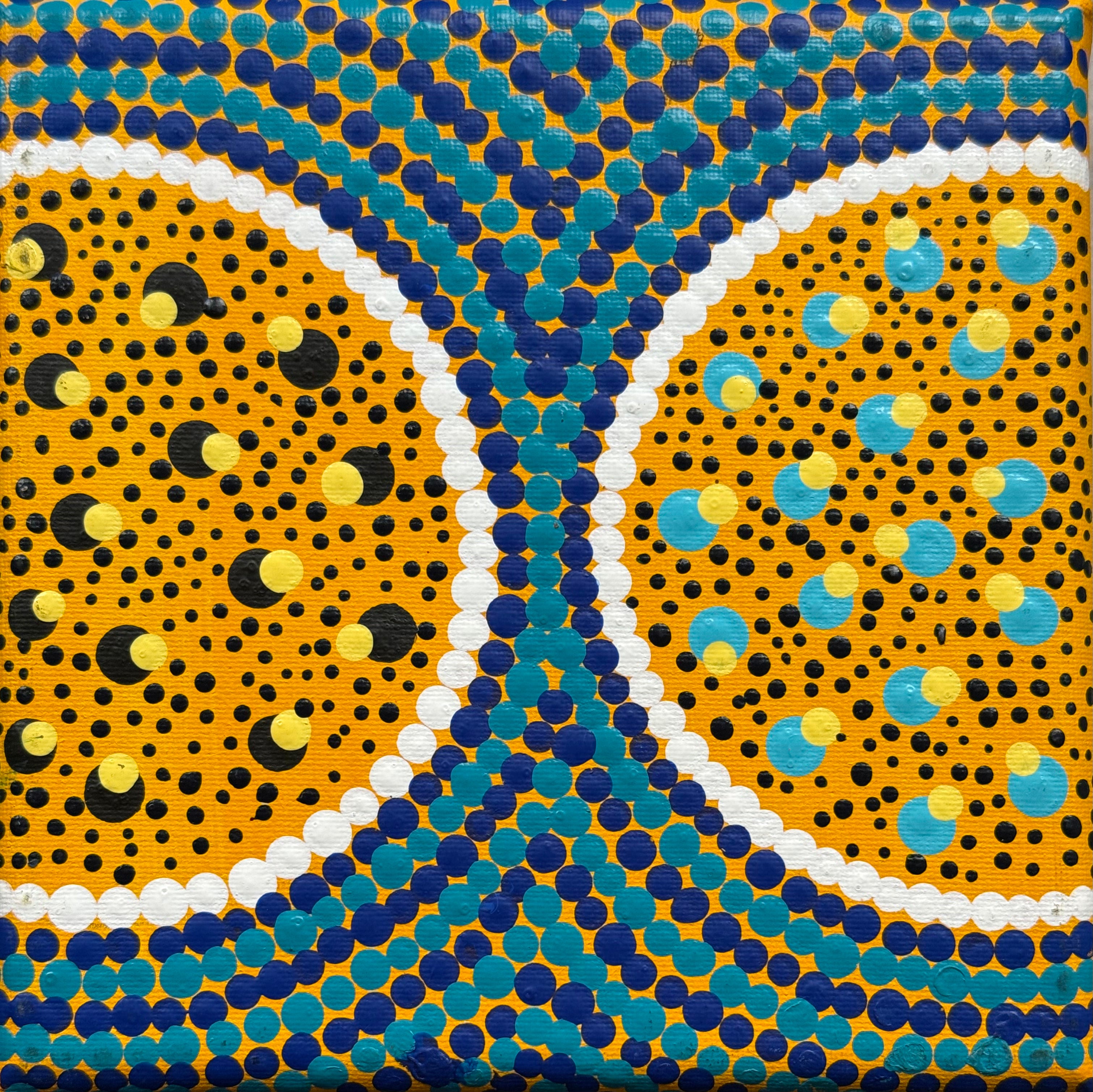 Jezebel Napanangka Presley - Wanakiji Jukurrpa (Bush Tomato Dreaming) - Stretched