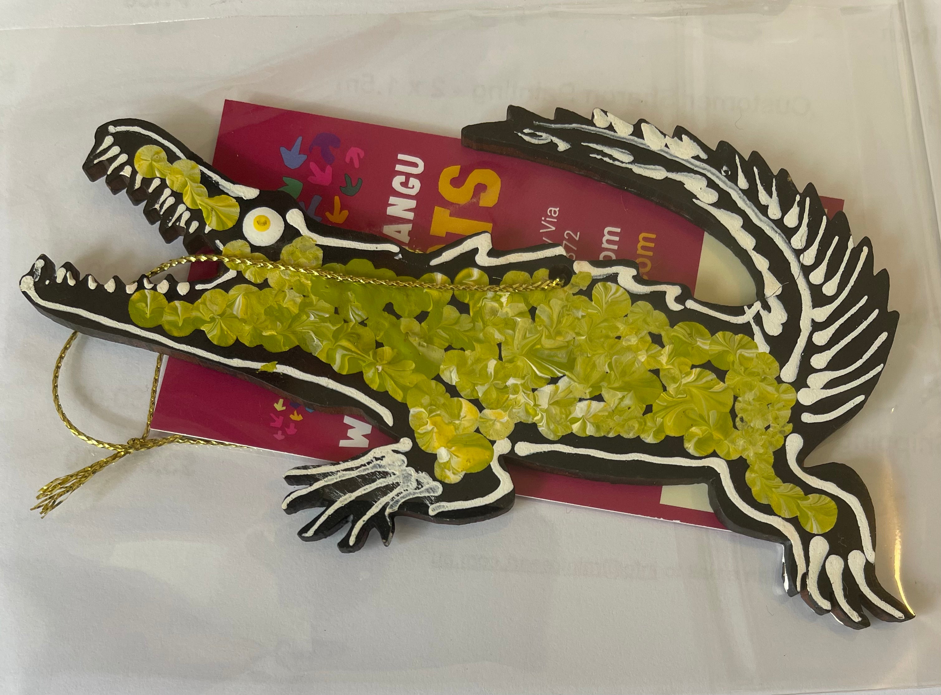 Hand Painted Decoration - Crocodile .2