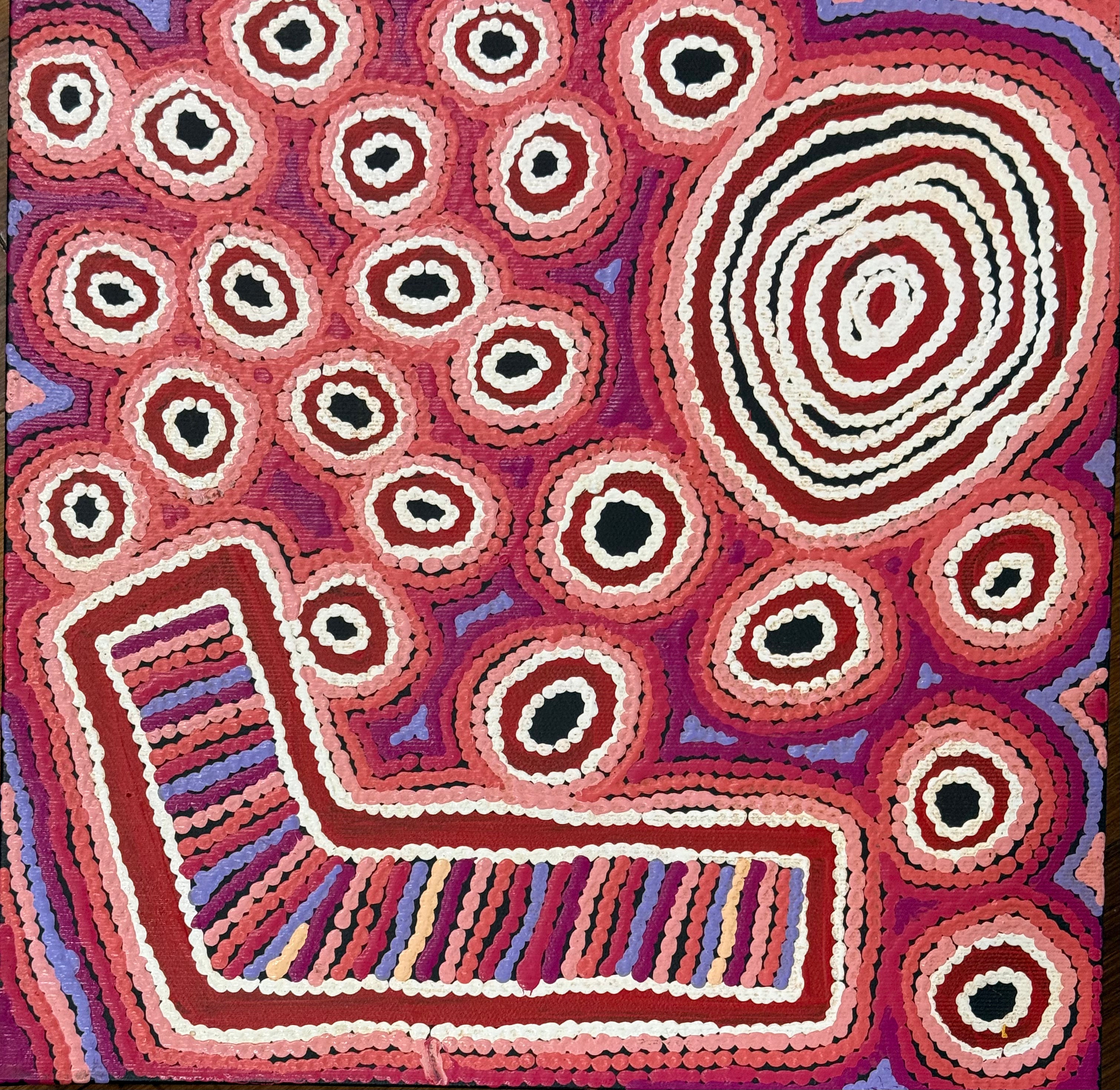Antonia Napangardi Michaels - Lappi Lappi Jukurrpa (Lappi Lappi Dreaming) - Stretched