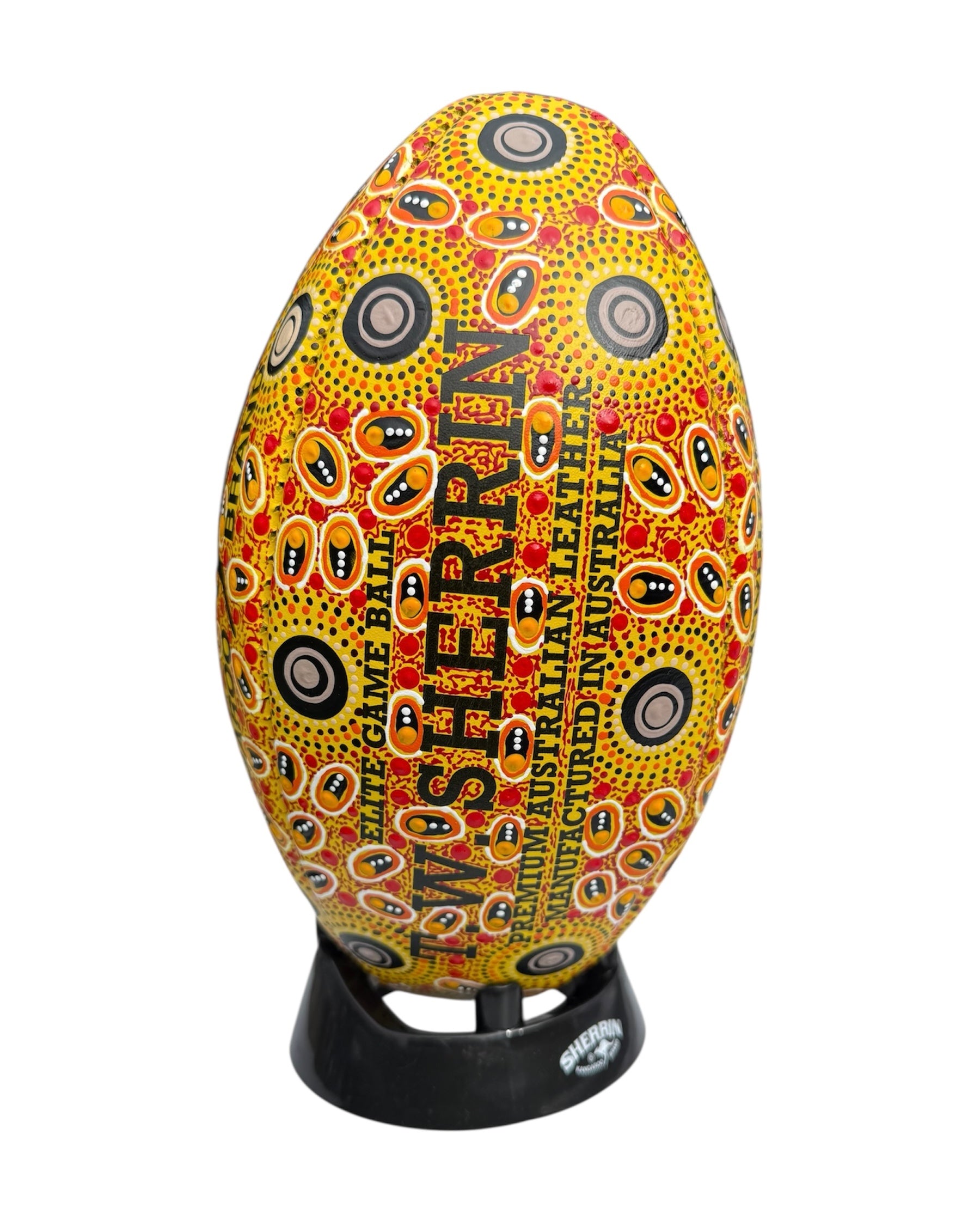 Hand Painted Sherrin Football - Margaret Bloomfield
