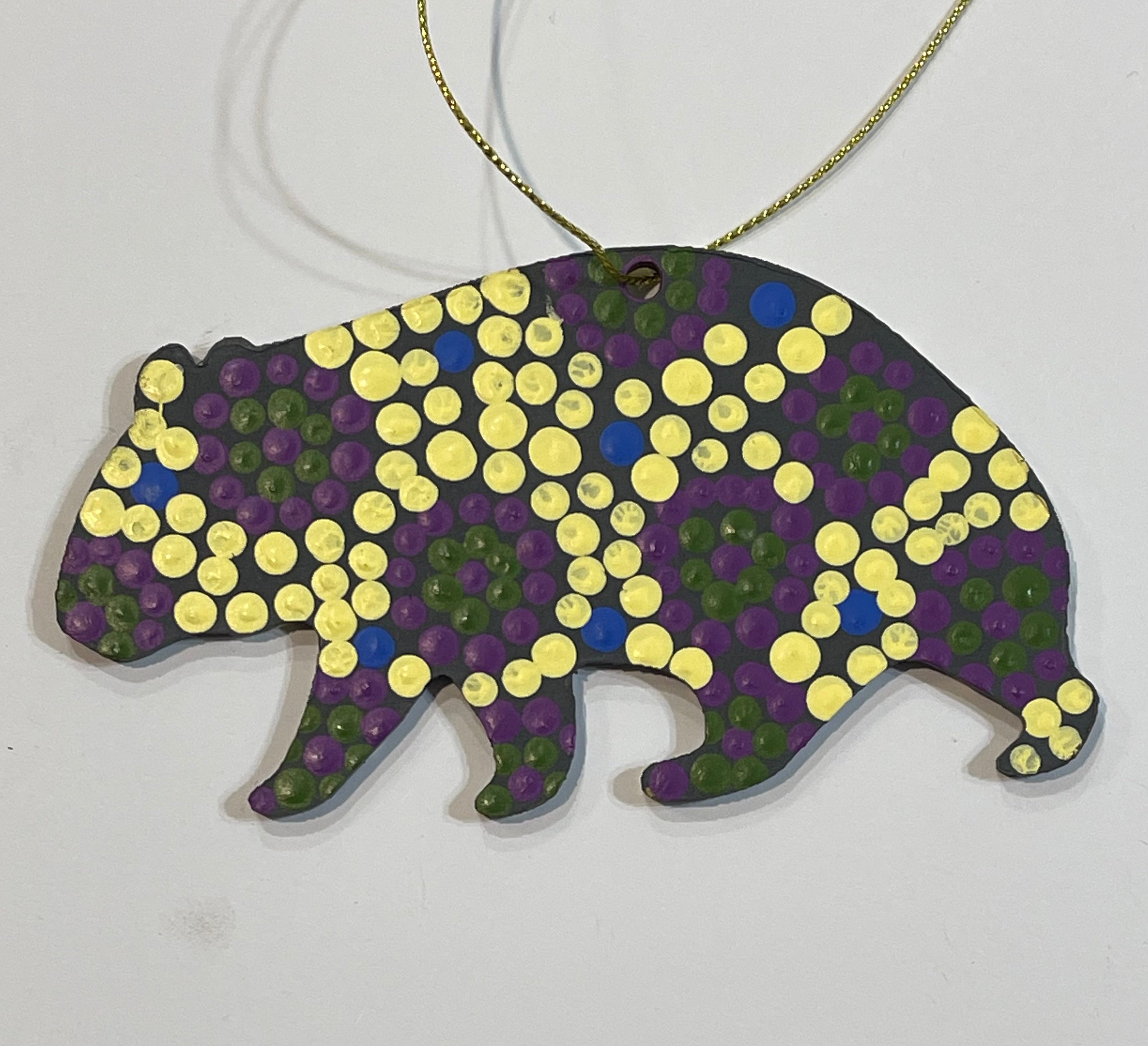 Hand Painted Decoration - Wombat  .1