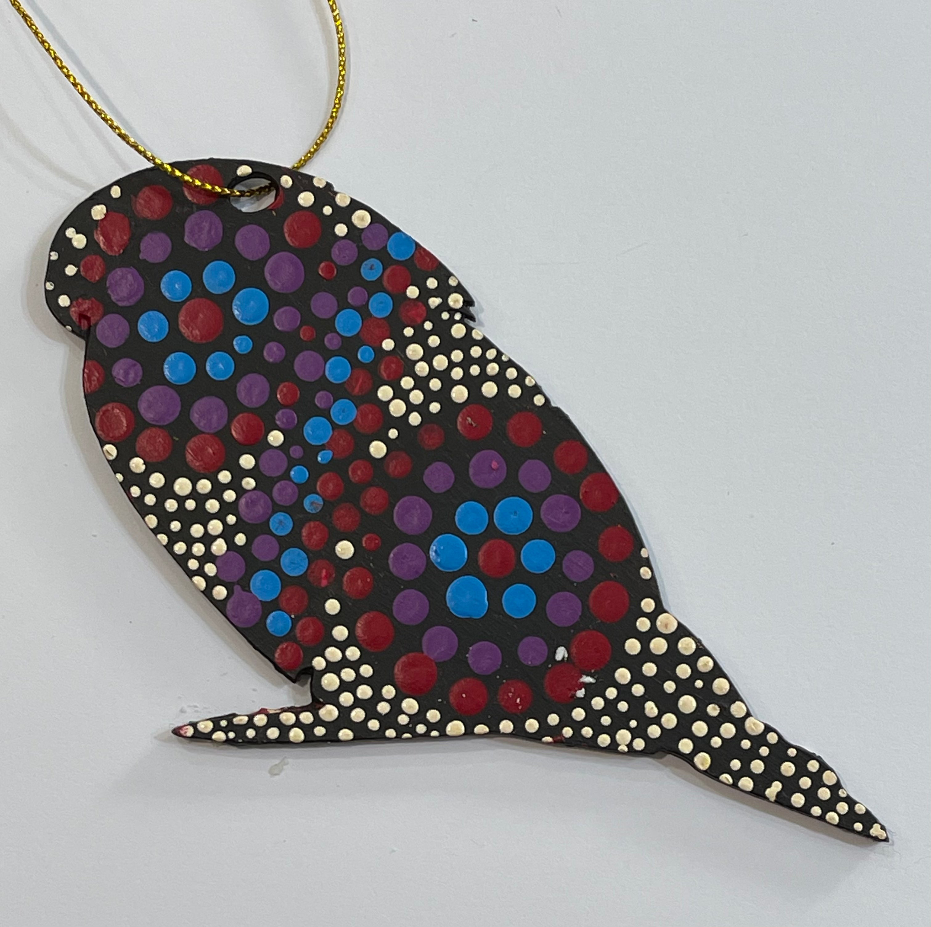 Hand Painted Decoration - Budgerigar .2