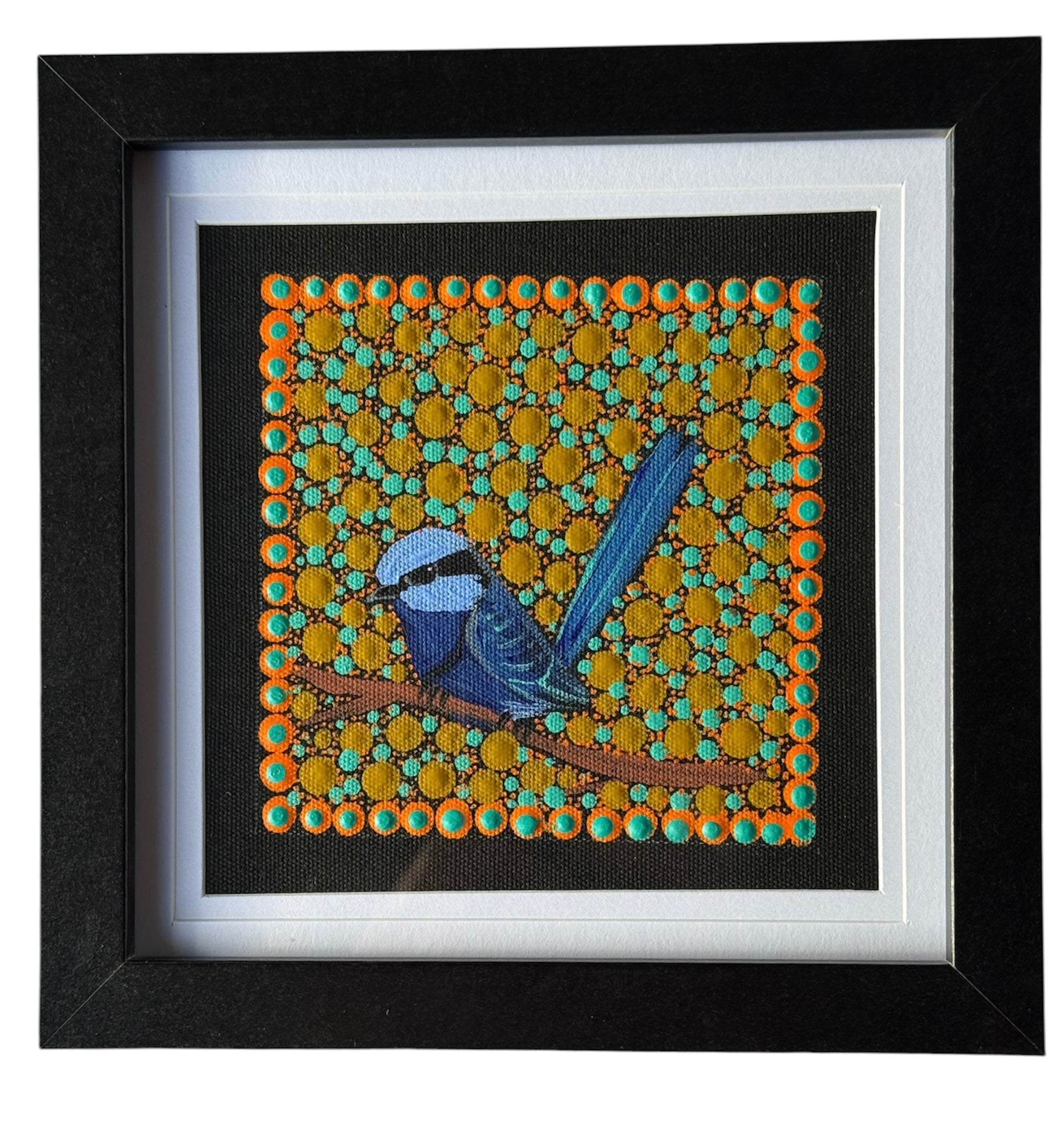 Kathleen Buzzacott - Blue Fairy Wren - Small, Framed .200
