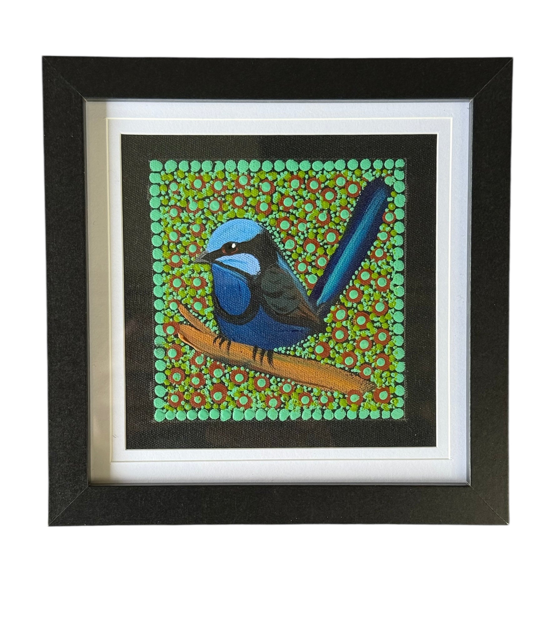 Kathleen Buzzacott - Blue Fairy Wren, Male - Small, Framed .200